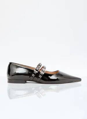 GANNI Eyelets Ballerina Flats