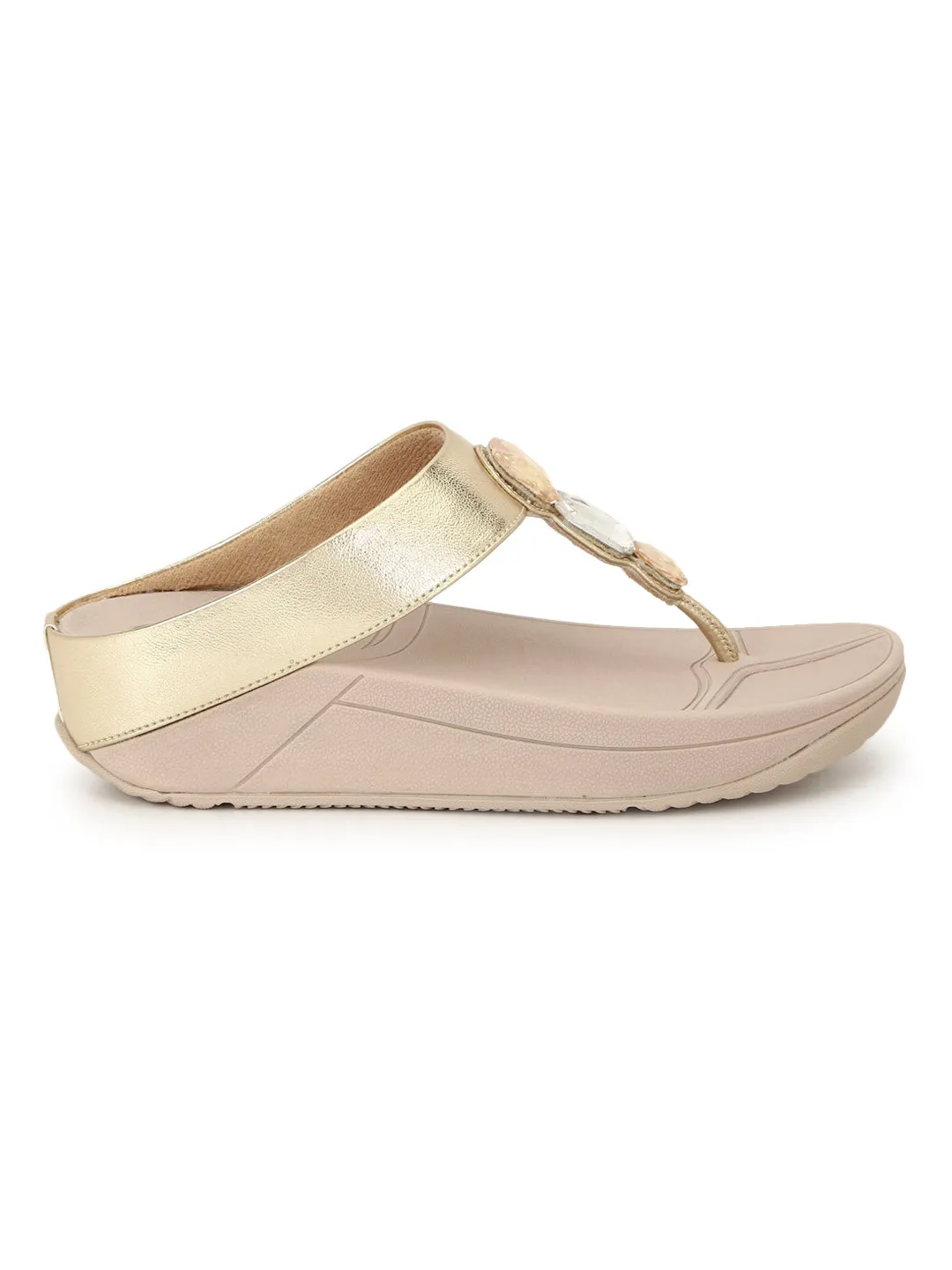 Gold PU Comfort Flats (TC-CD-804-GLD)