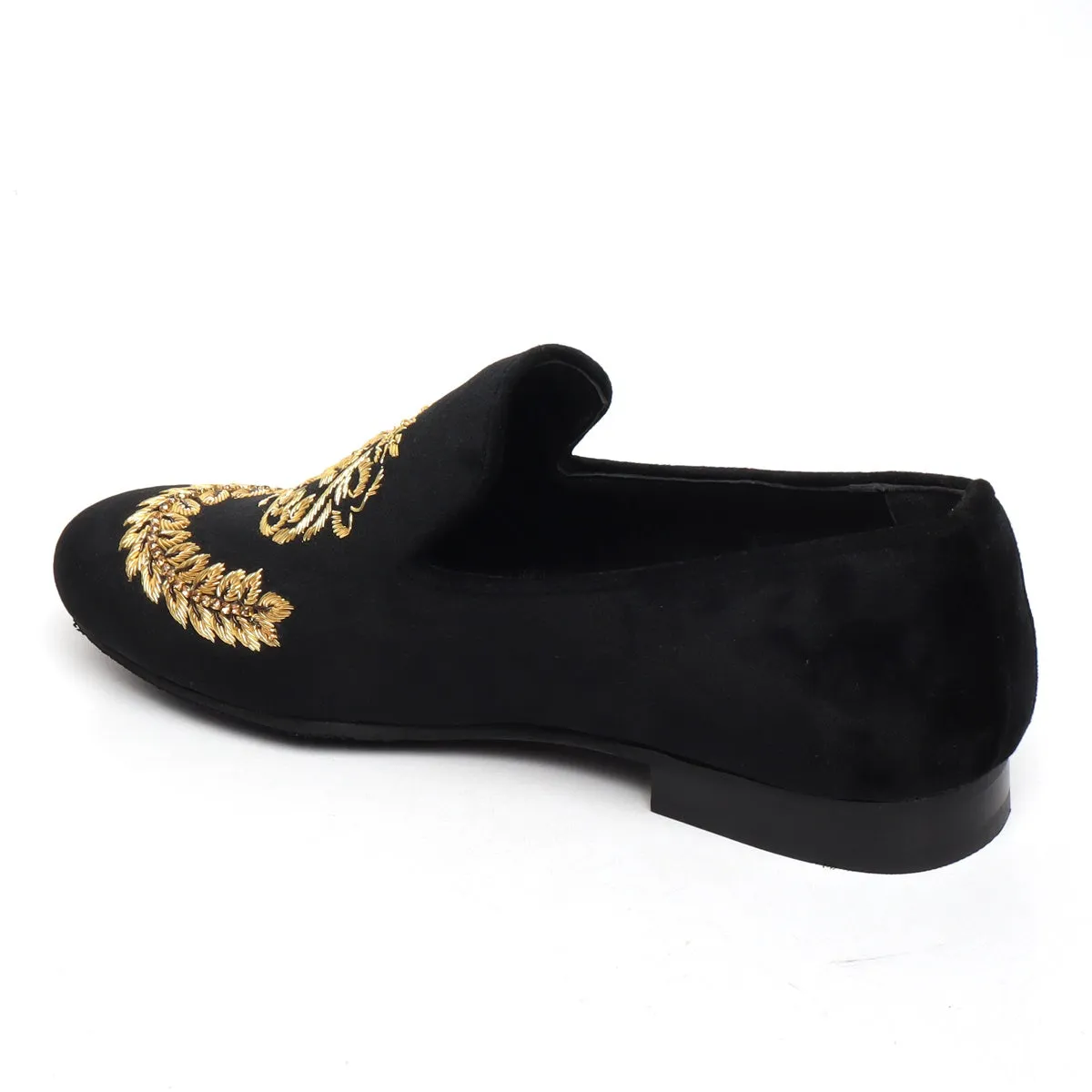 Golden Lion zardosi Slip-On shoes With stem design