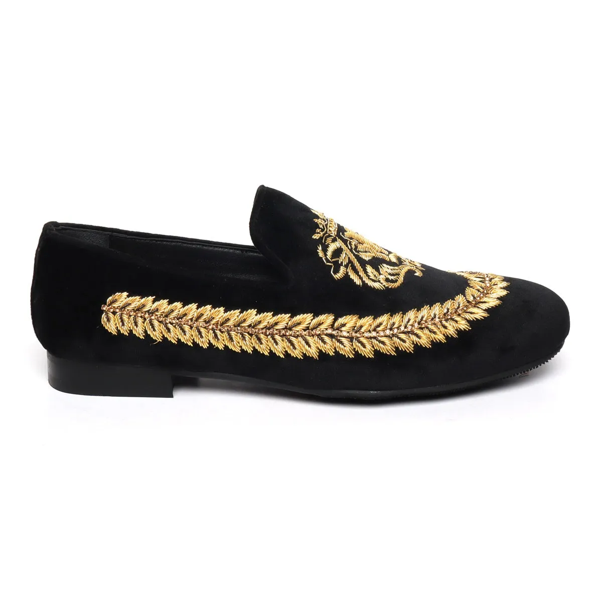 Golden Lion zardosi Slip-On shoes With stem design