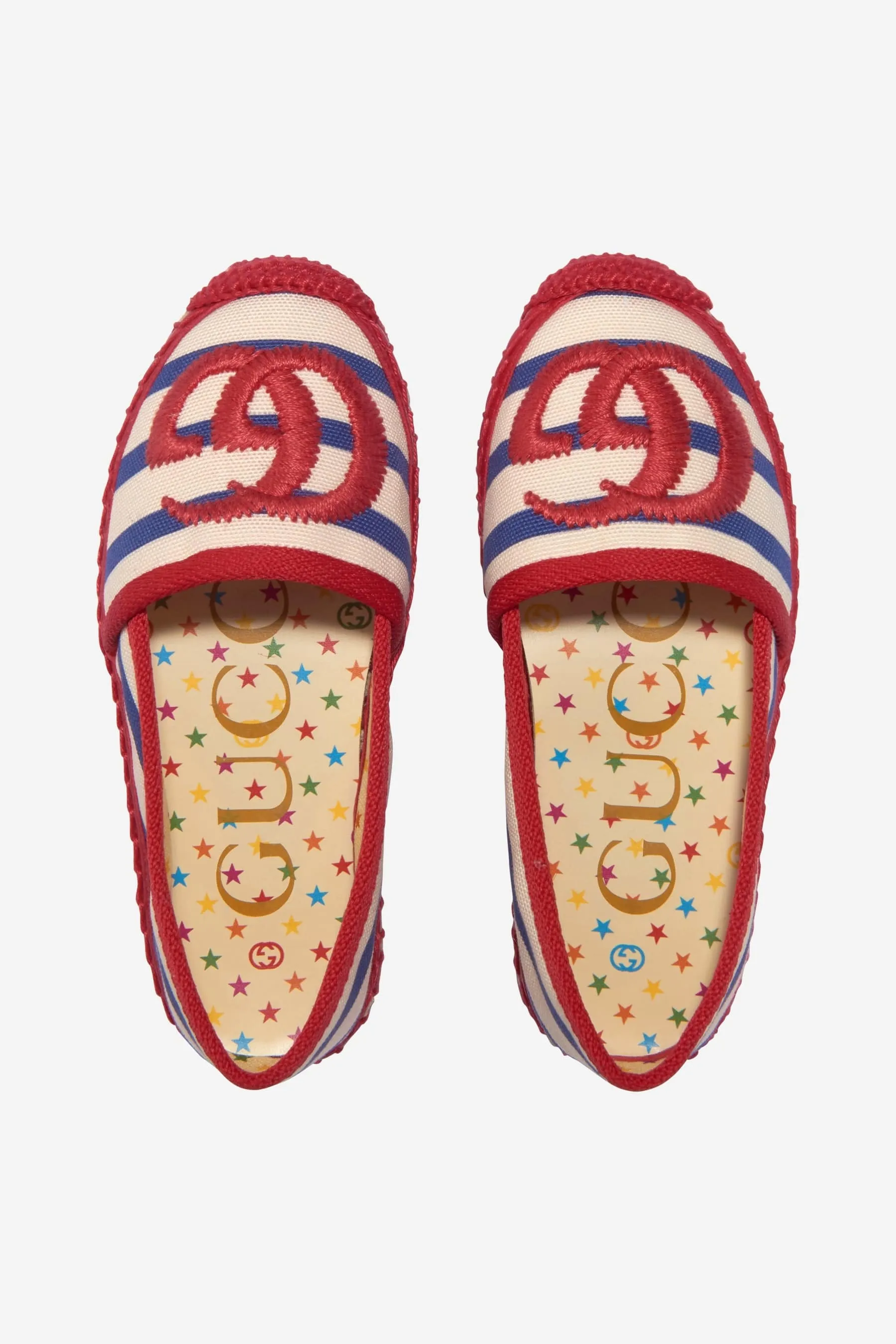 Gucci Girls Striped GG Espadrilles