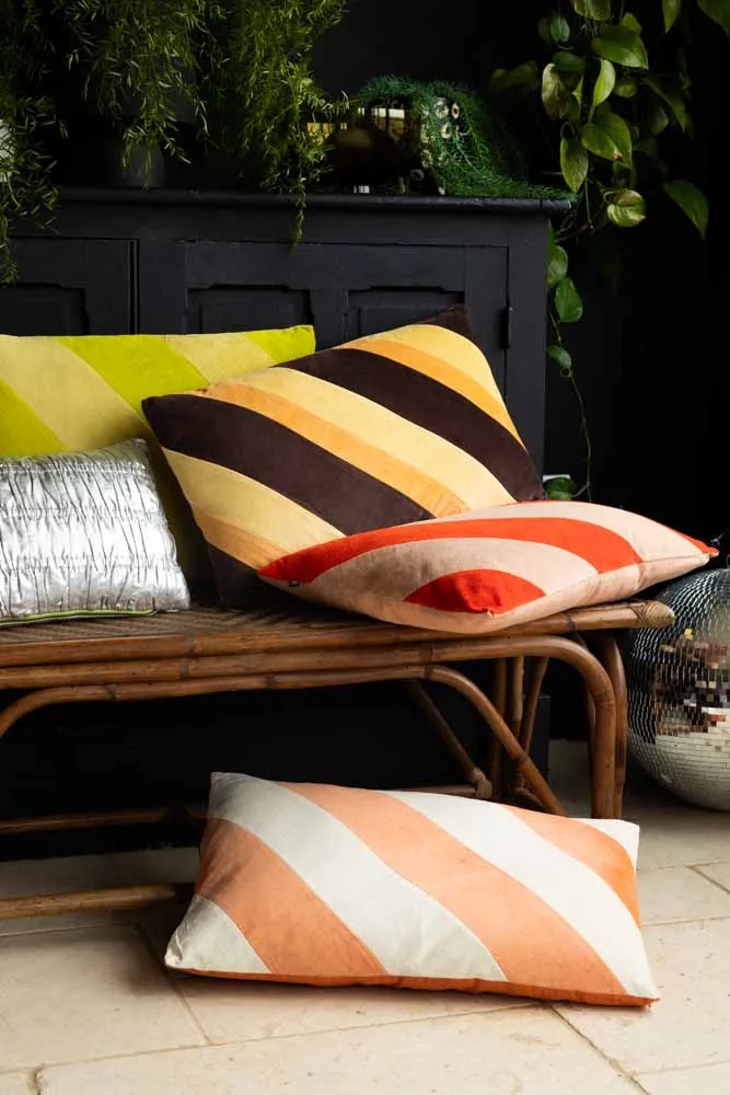 HKliving '70s Stripe Velvet Cushion