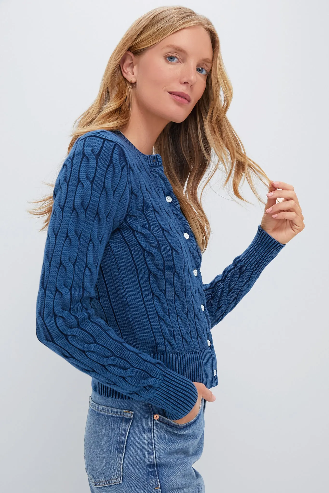 Indigo Long Sleeve Cardigan