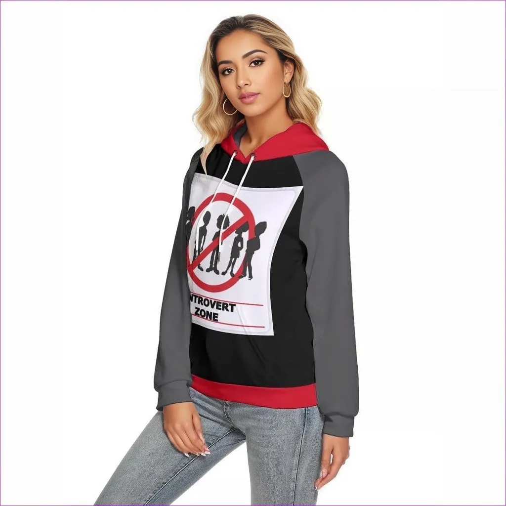 Introvert Zone Womens Raglan Hoodie