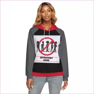 Introvert Zone Womens Raglan Hoodie