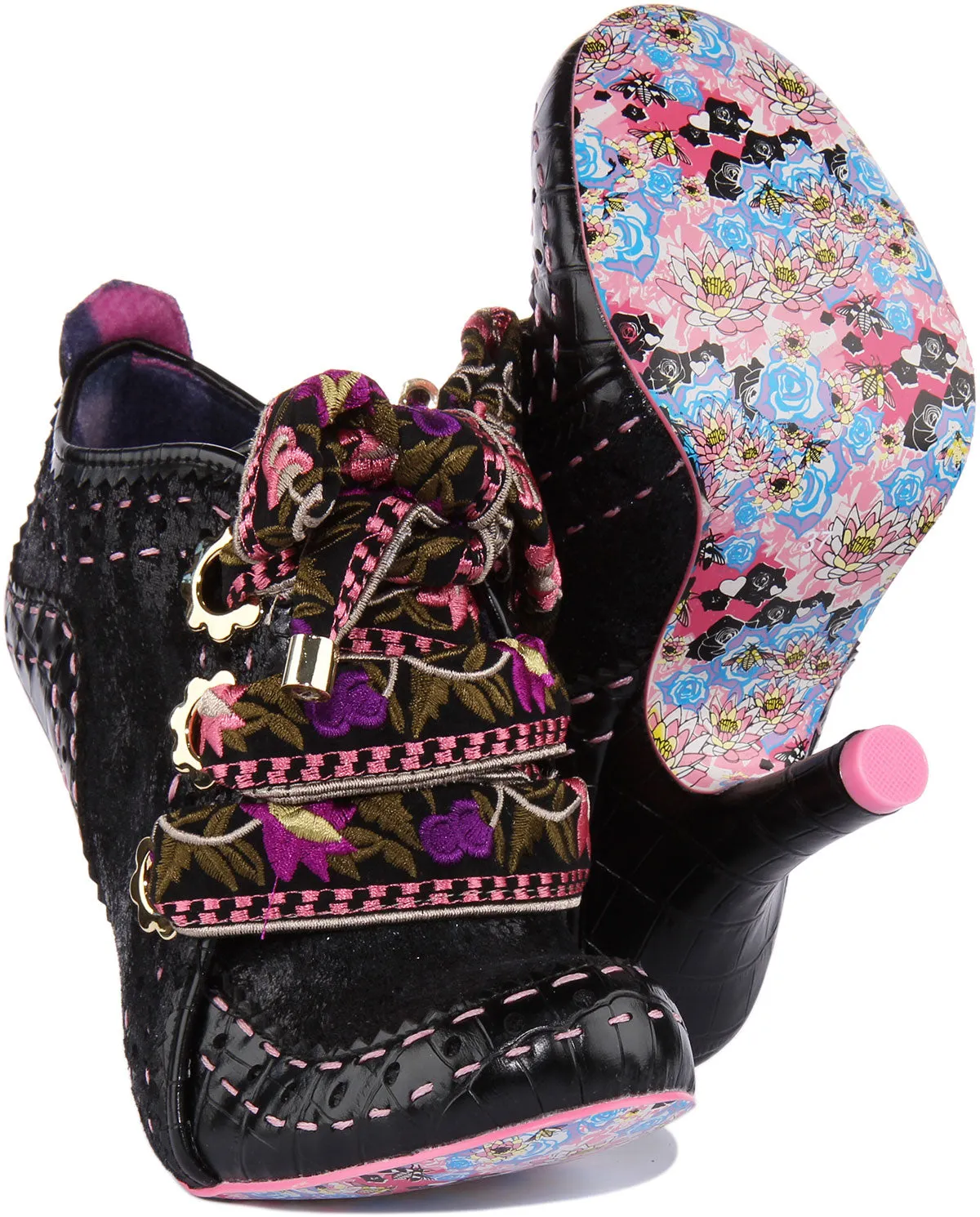 Irregular Choice Abigails Flower In Black Pink For Women