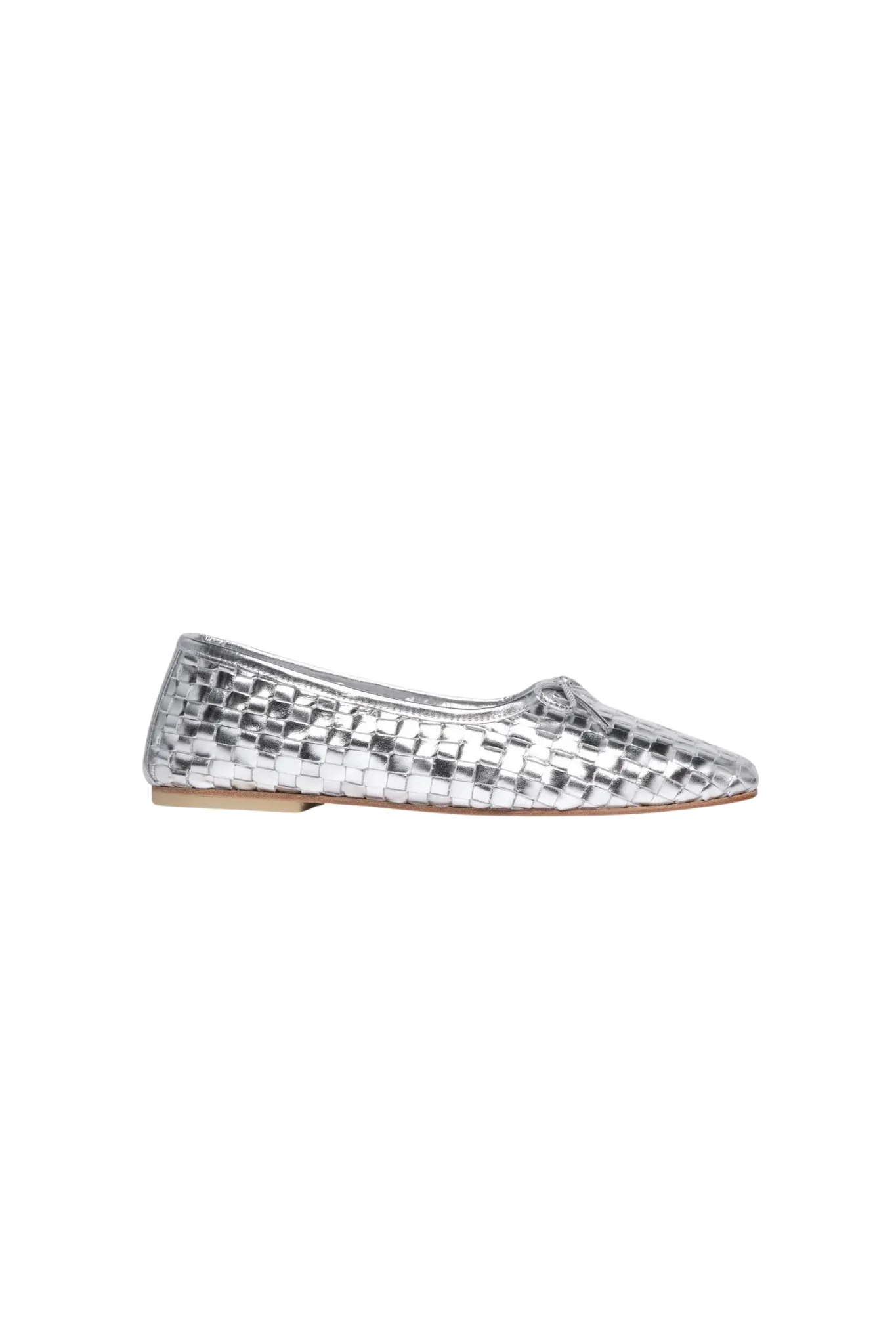 Jada Woven Ballet Flat in Silver