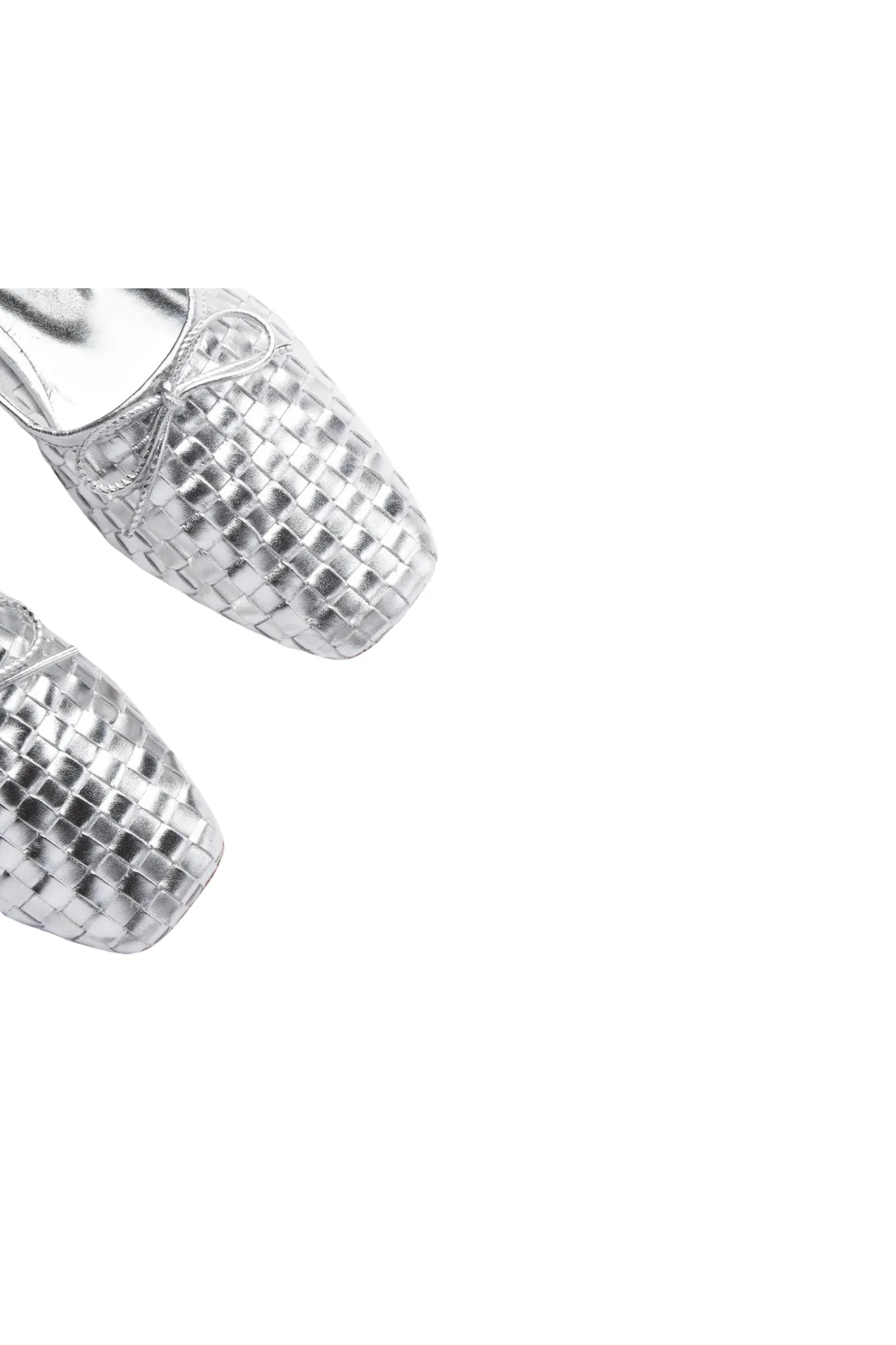 Jada Woven Ballet Flat in Silver