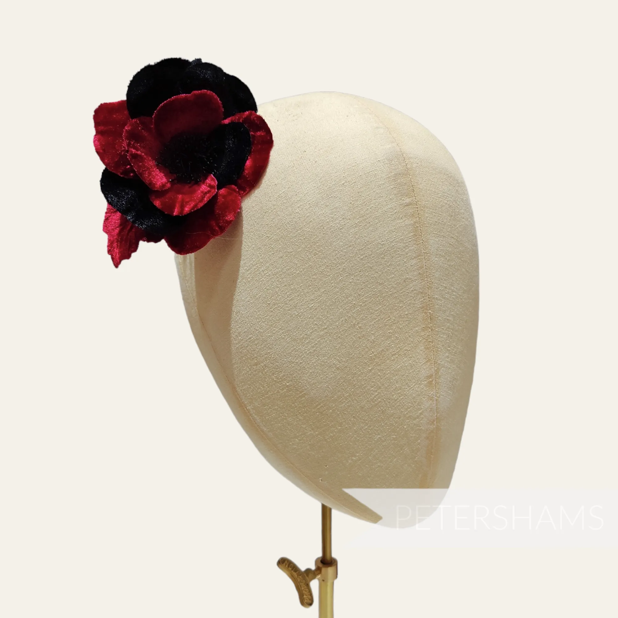 'Janet' Two-Tone Velvet 10cm Hat Flower