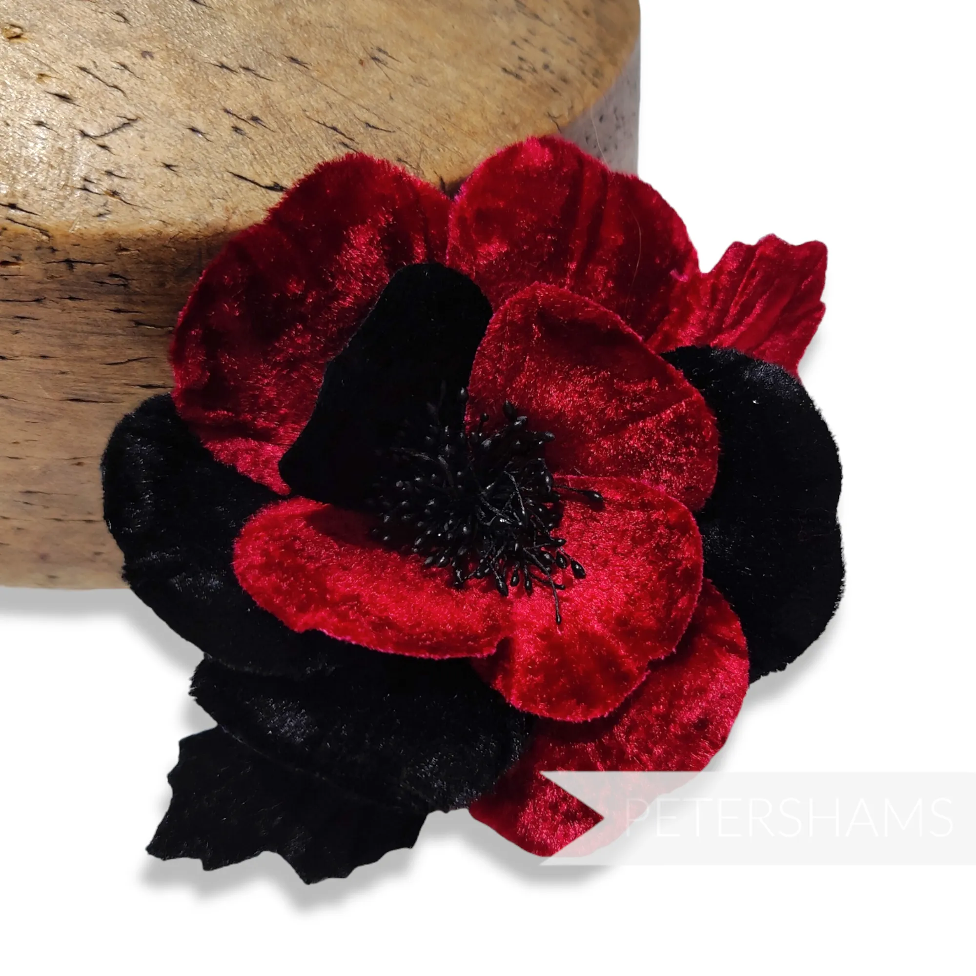 'Janet' Two-Tone Velvet 10cm Hat Flower