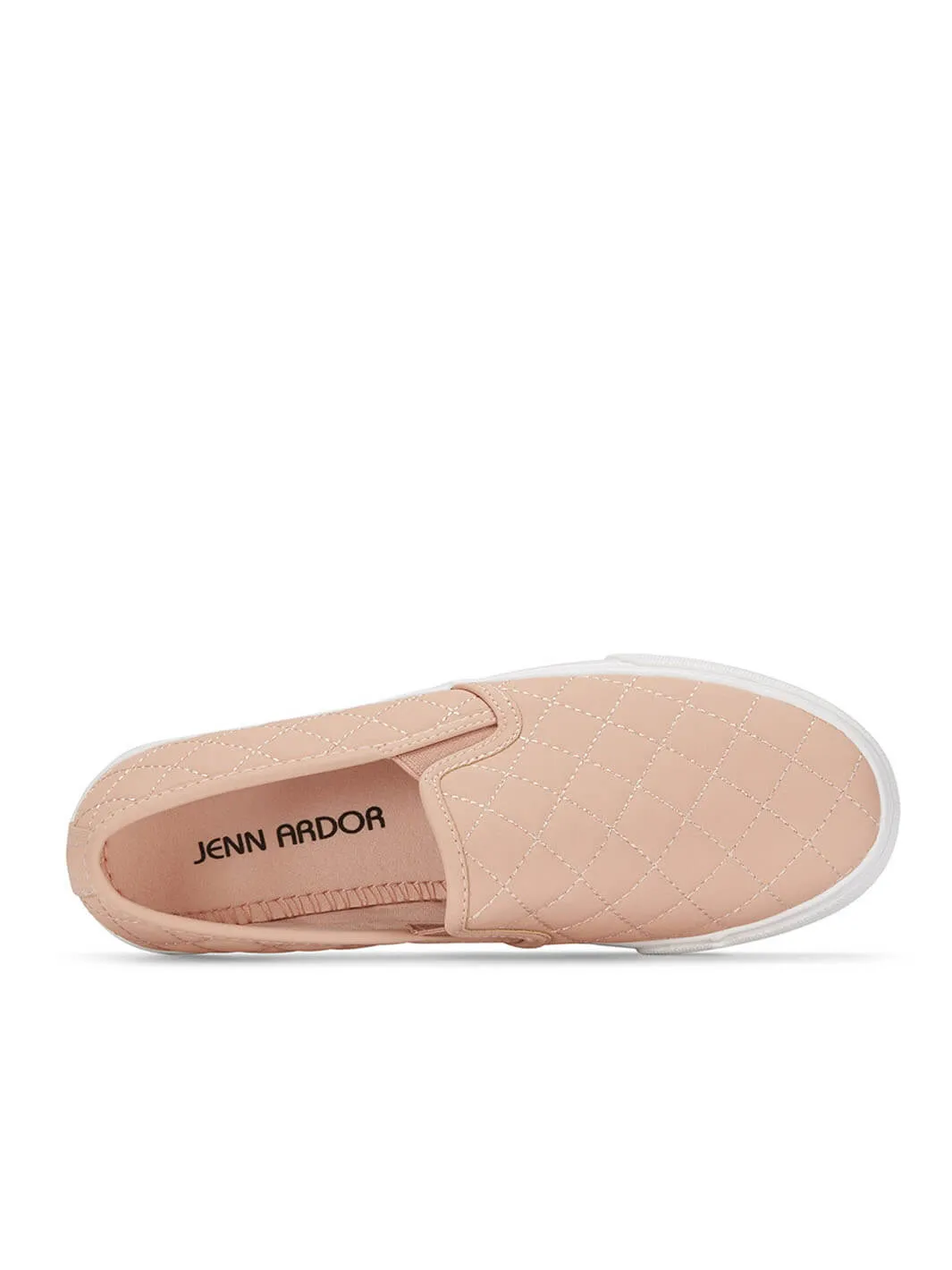 JENN ARDOR Women Diamond Slip-On Sneakers