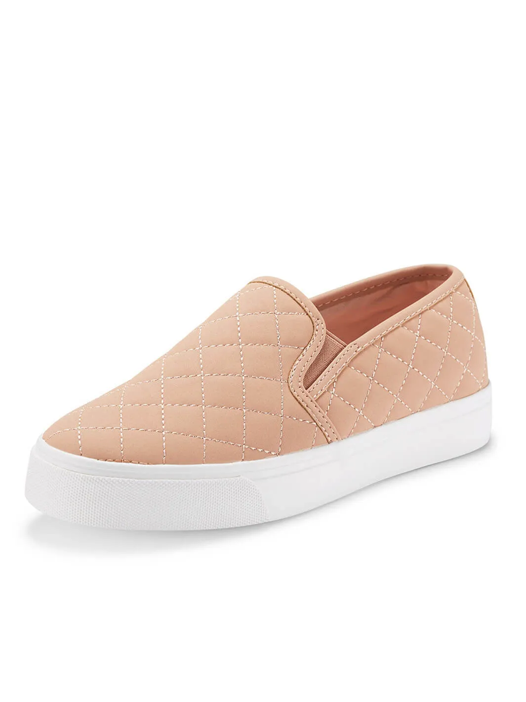 JENN ARDOR Women Diamond Slip-On Sneakers