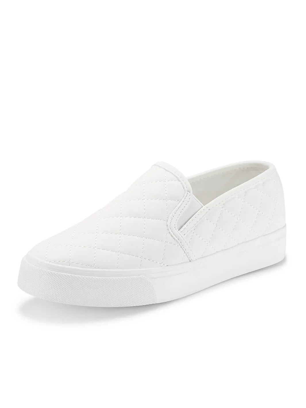 JENN ARDOR Women Diamond Slip-On Sneakers