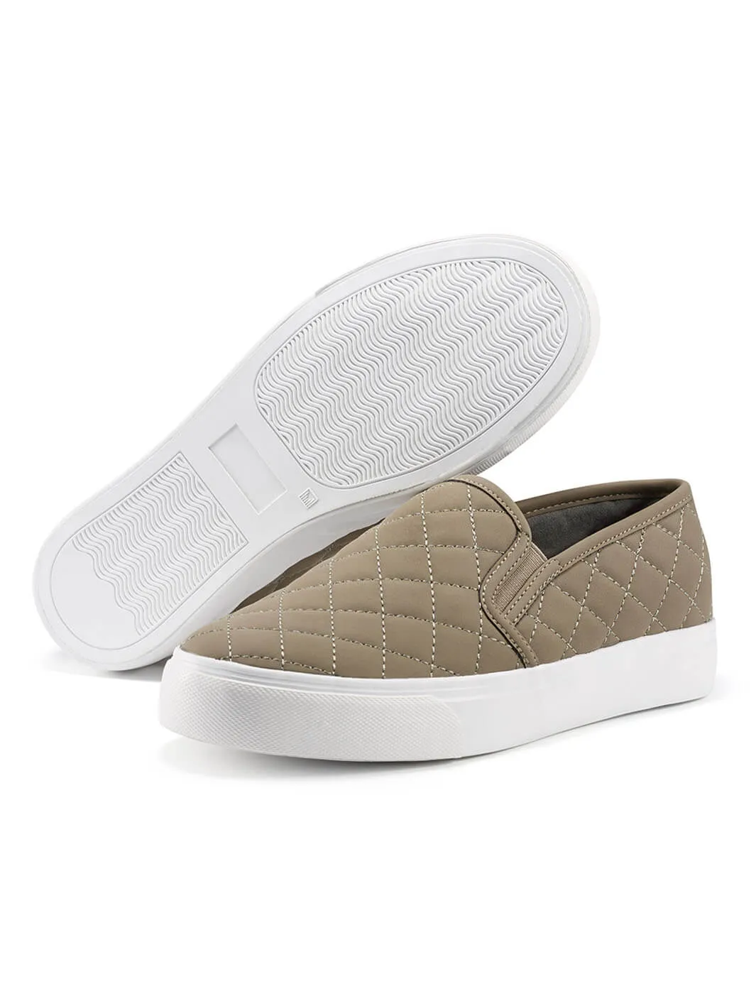 JENN ARDOR Women Diamond Slip-On Sneakers