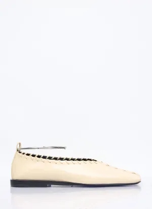 Jil Sander Leather Ballerina Flats