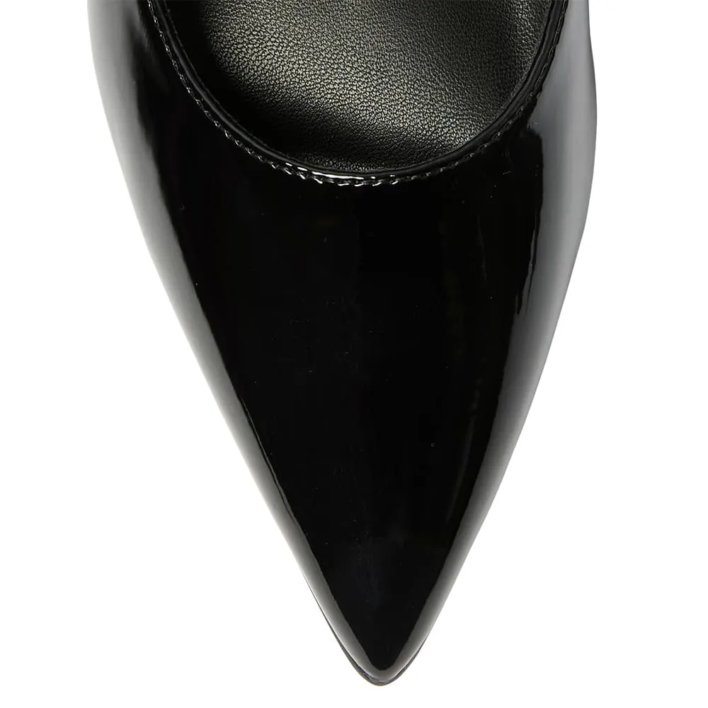 Kiara Flat in Black Patent