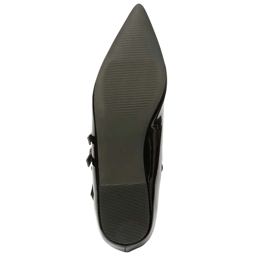 Kiara Flat in Black Patent