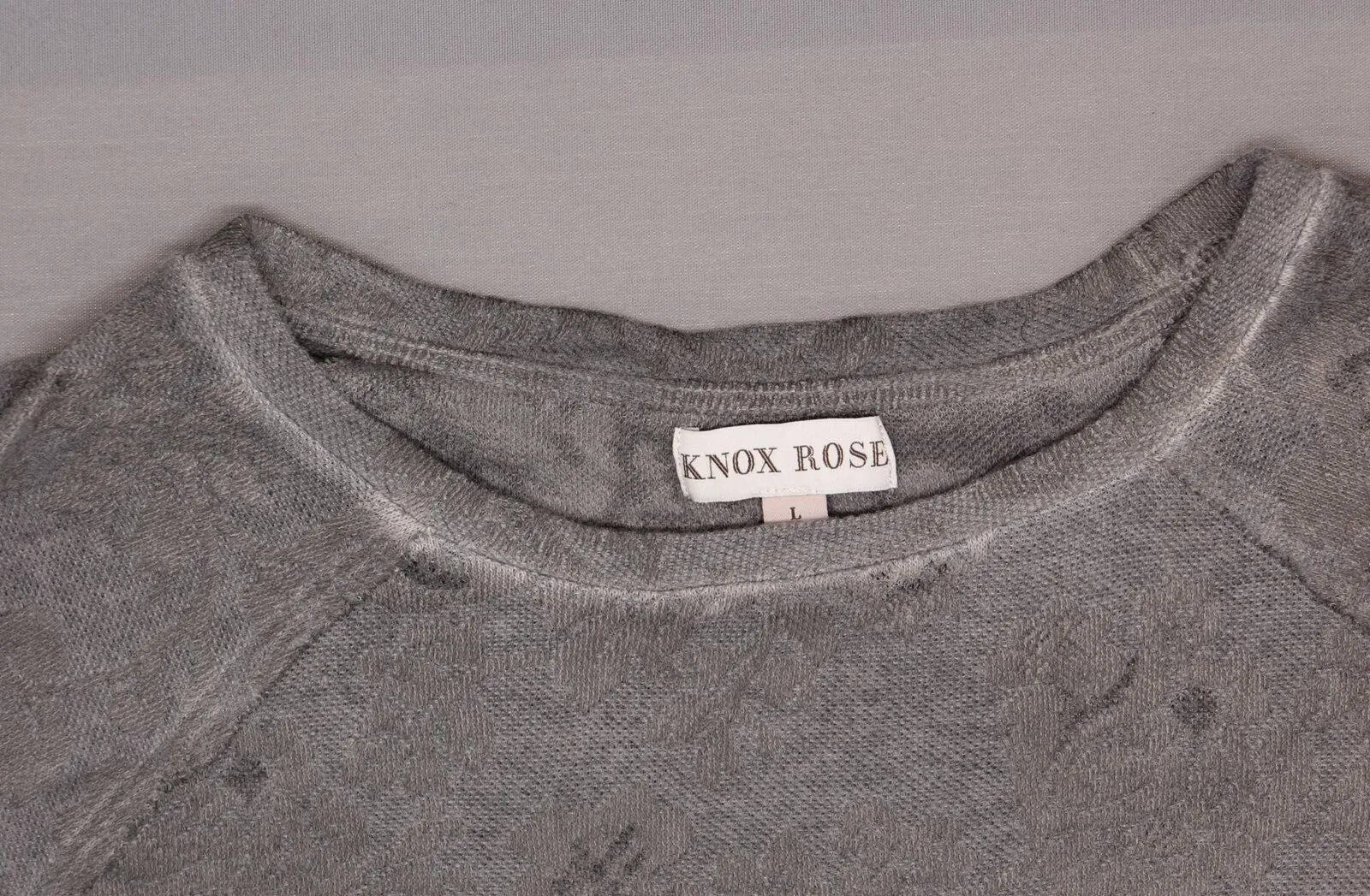 Knox Rose Women's Lace Up Oil Wash Terry Crewneck Sweatshirt