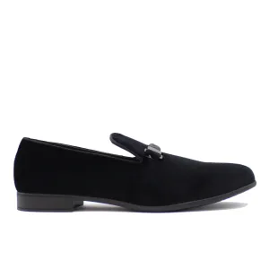 LA MILANO,PLAIN TOE-SLIP ON-SHOES-A12178-BLACK