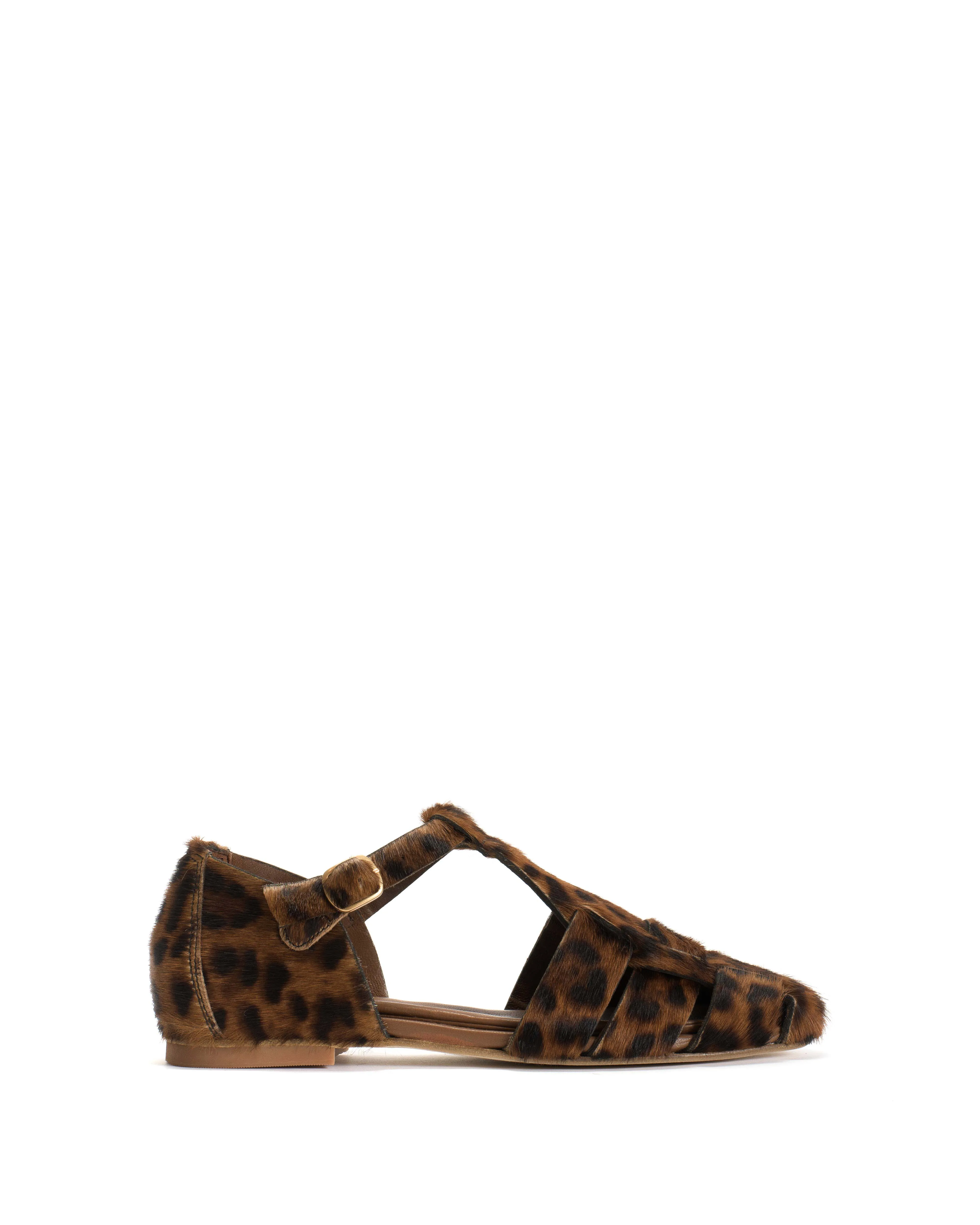 Lain flats Calf hair Leopard