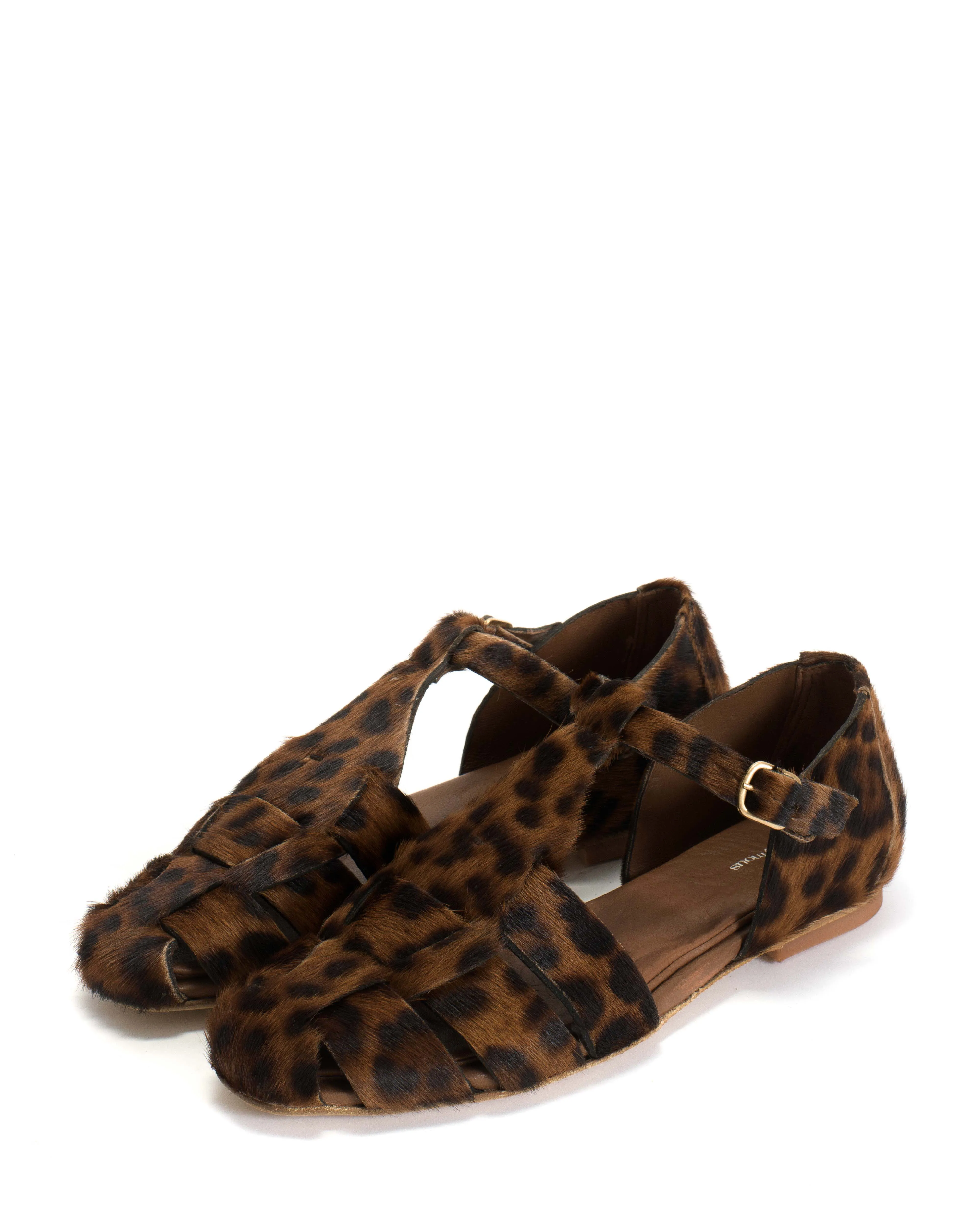 Lain flats Calf hair Leopard