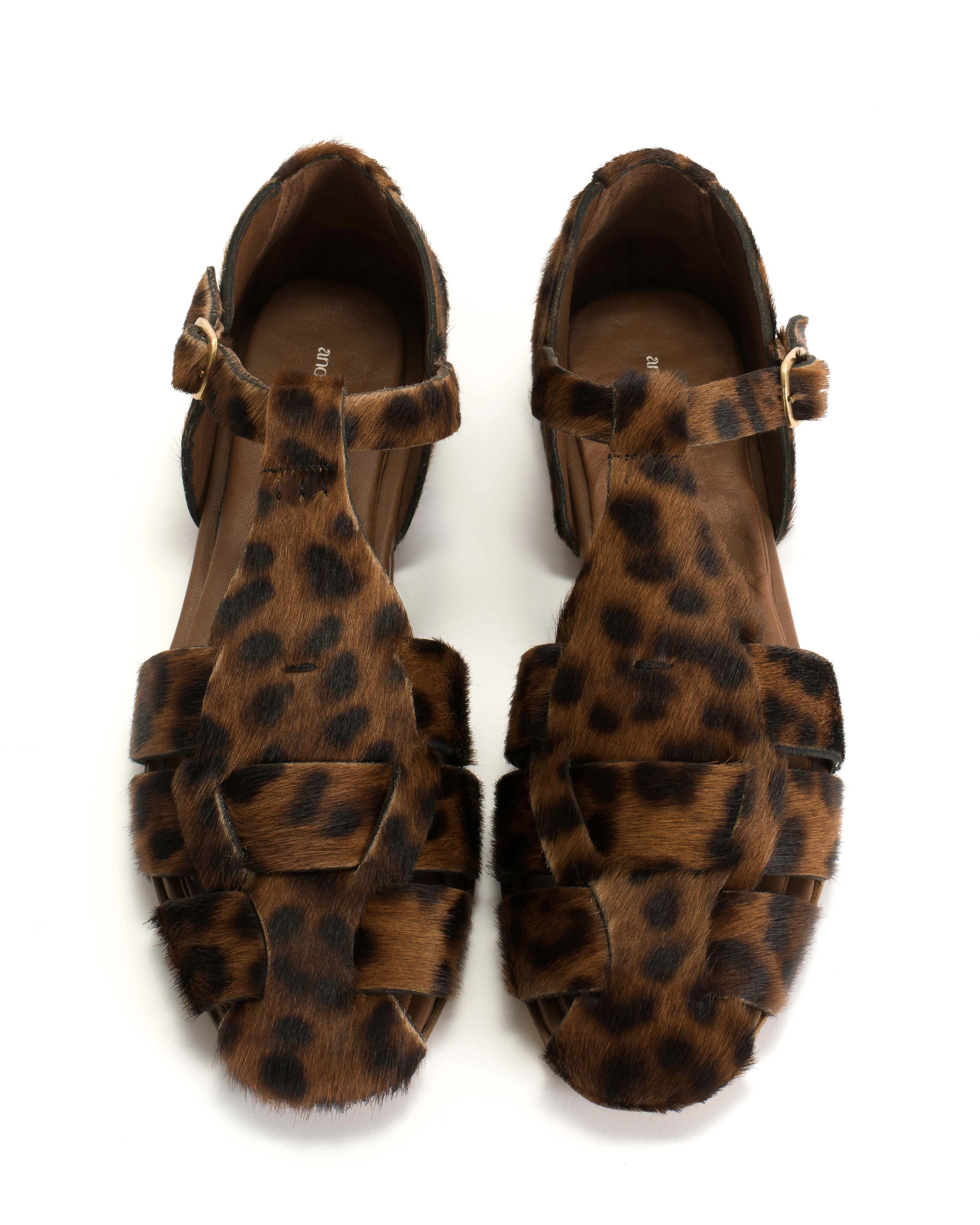 Lain flats Calf hair Leopard