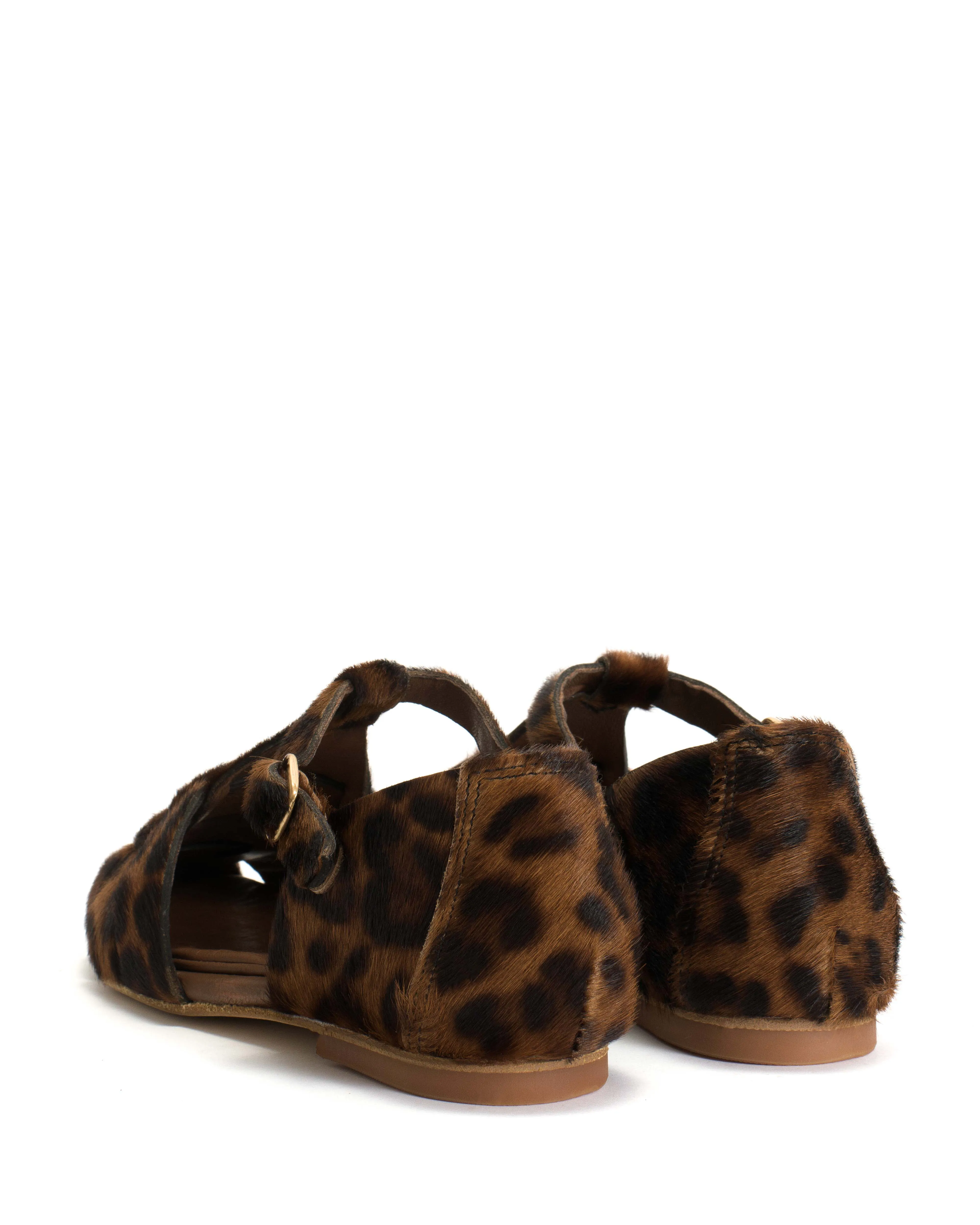 Lain flats Calf hair Leopard