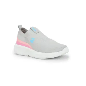 LEAP7X Non Lacing Sporty Casual Shoes For Women (L.Grey) SKATERS-4 By Liberty