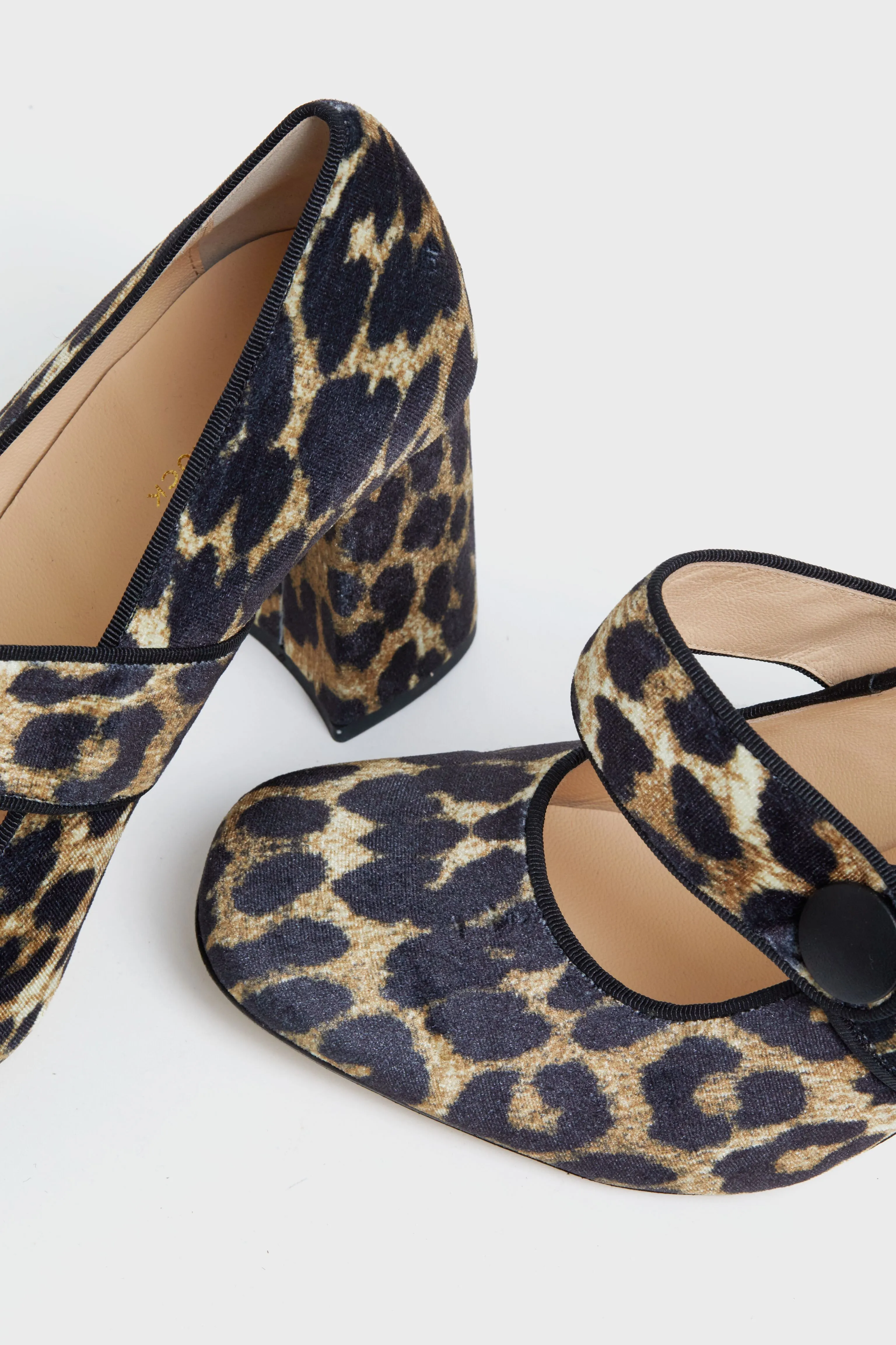 Leopard Velvet Ellie Heels