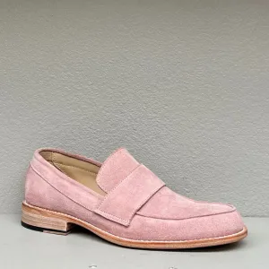 Loafer-slip on/ rose suede/ leather sole