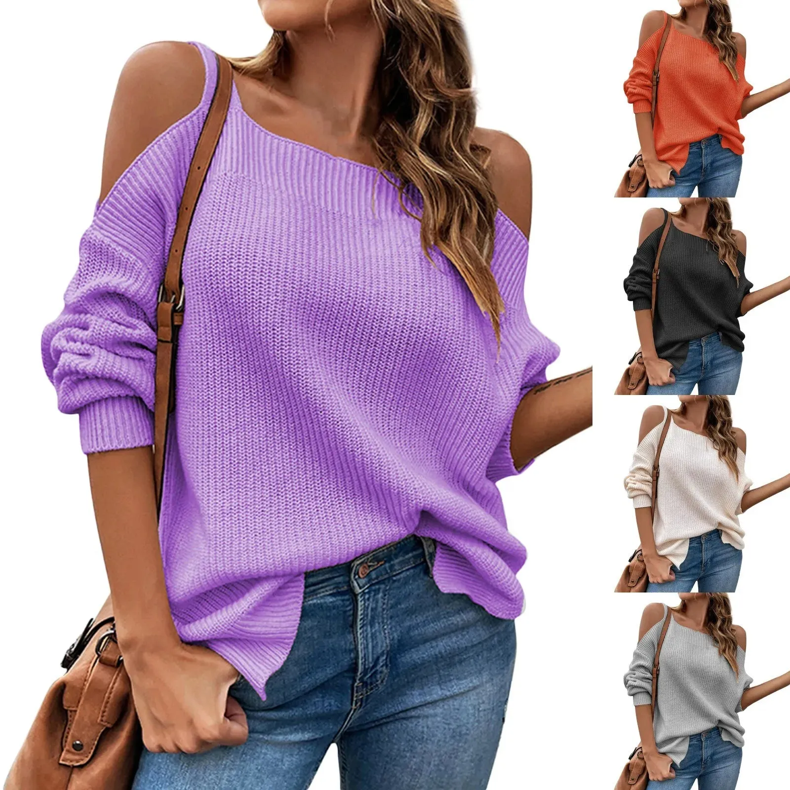 Long Sleeve Rib Knit Sweater