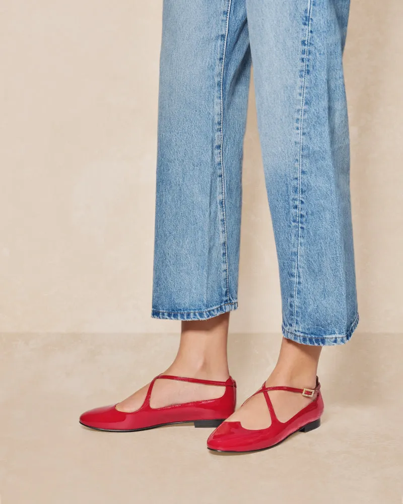 Lover Red Patent Flats