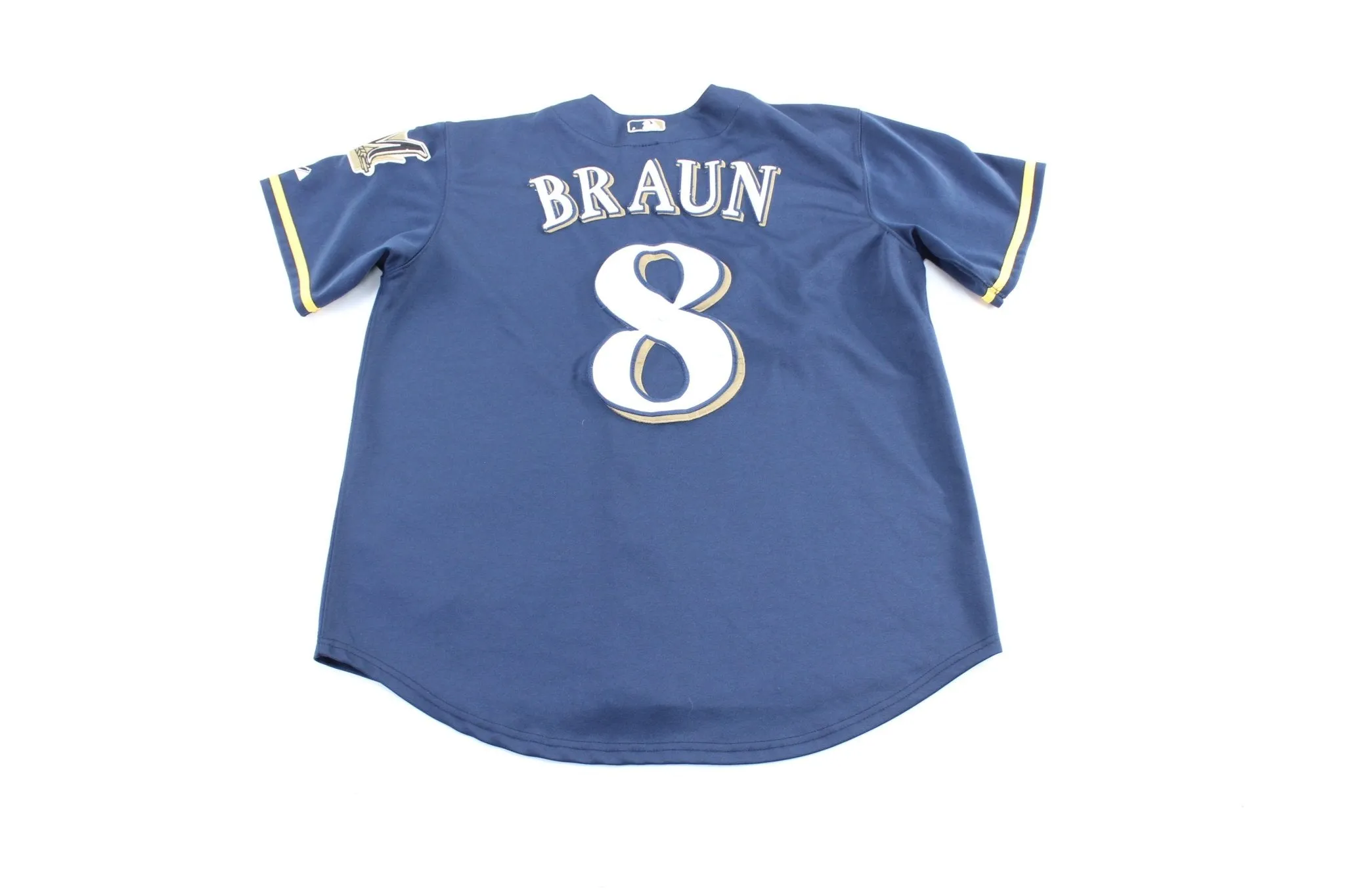 Majestic Embroidered Milwaukee Brewers Ryan Braun Baseball Jersey