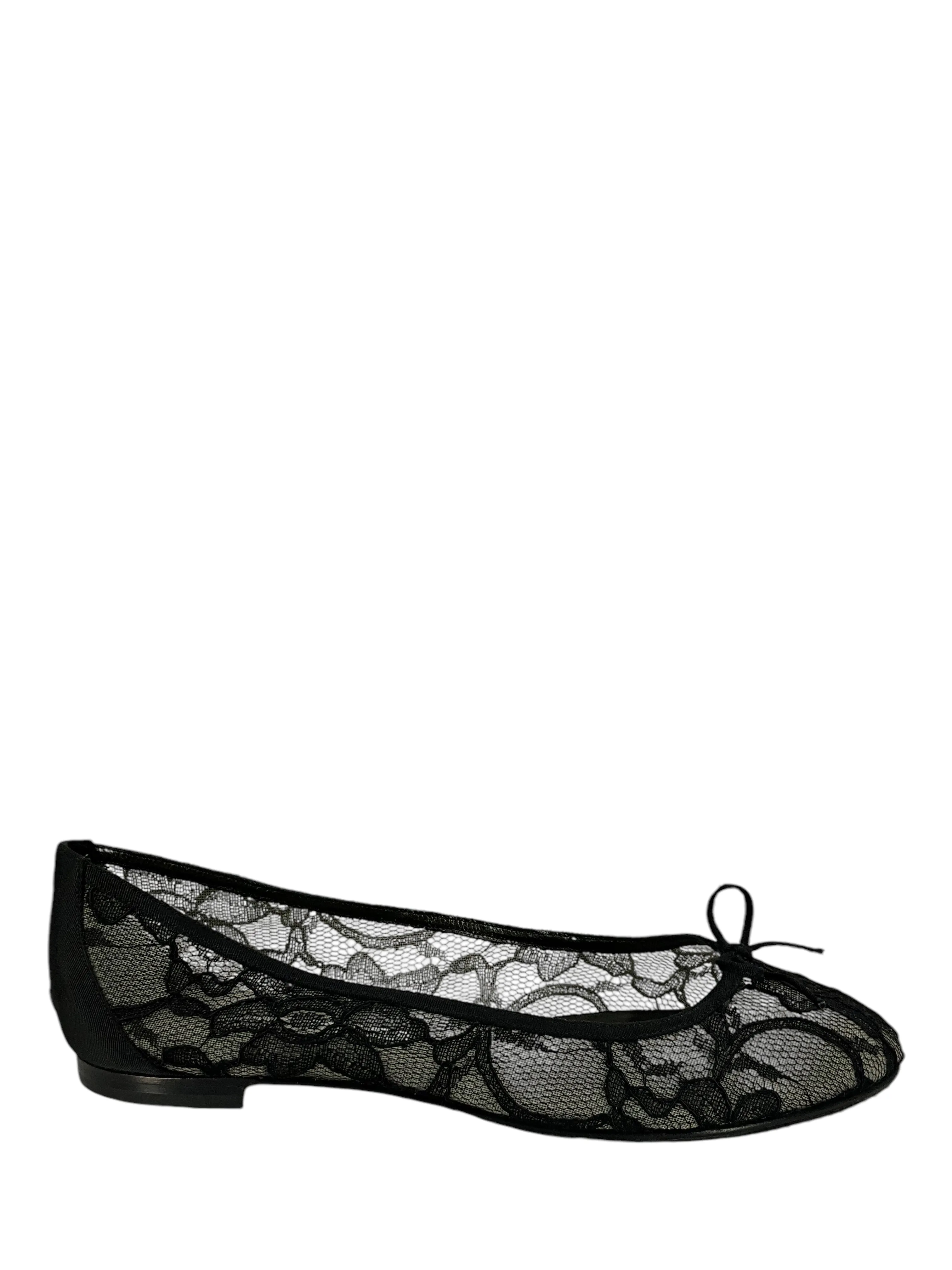 MANOLO BLAHNIK Lace Ballet Flats Size 10.5