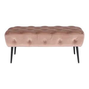 Maree Velvet Ottoman Blush Pink