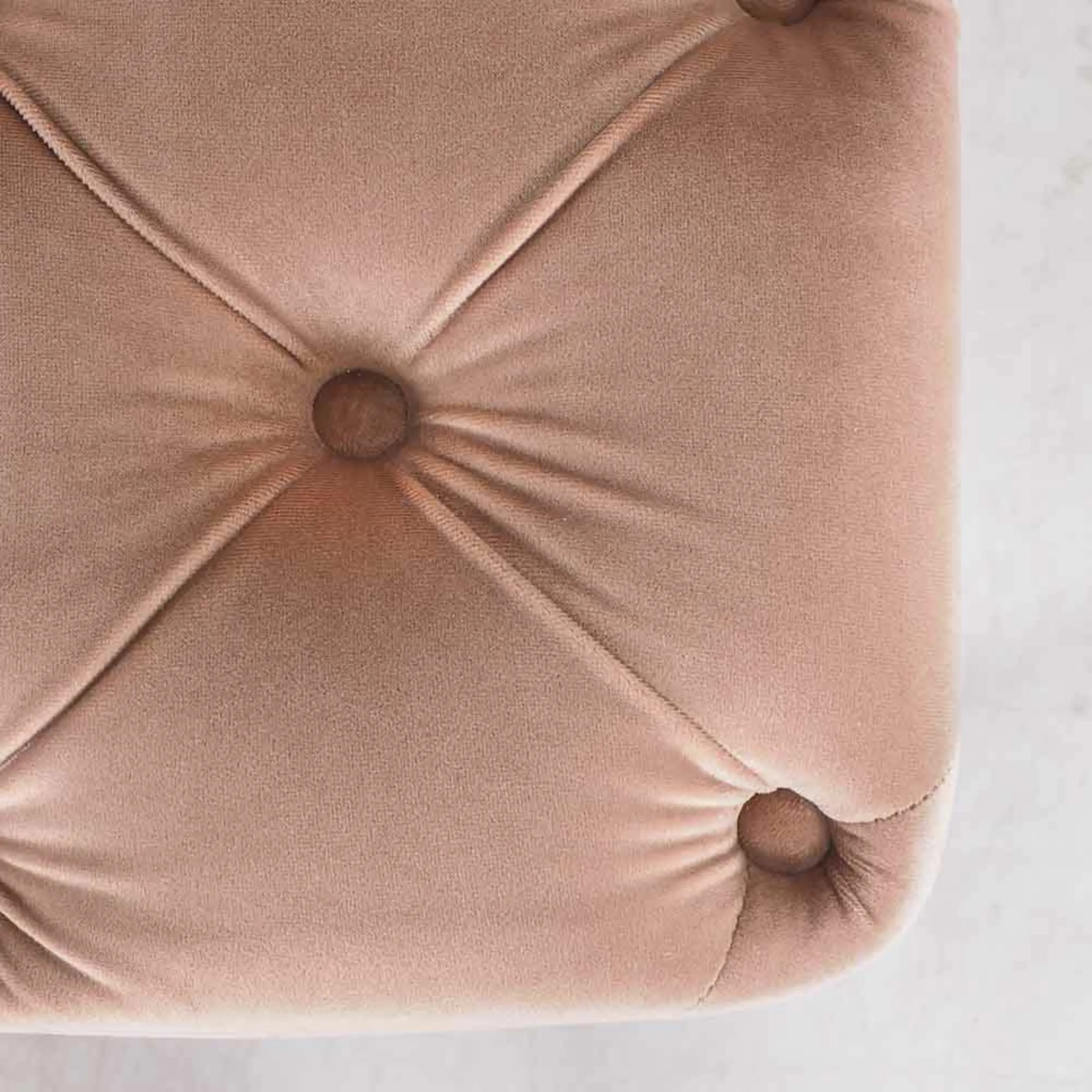 Maree Velvet Ottoman Blush Pink