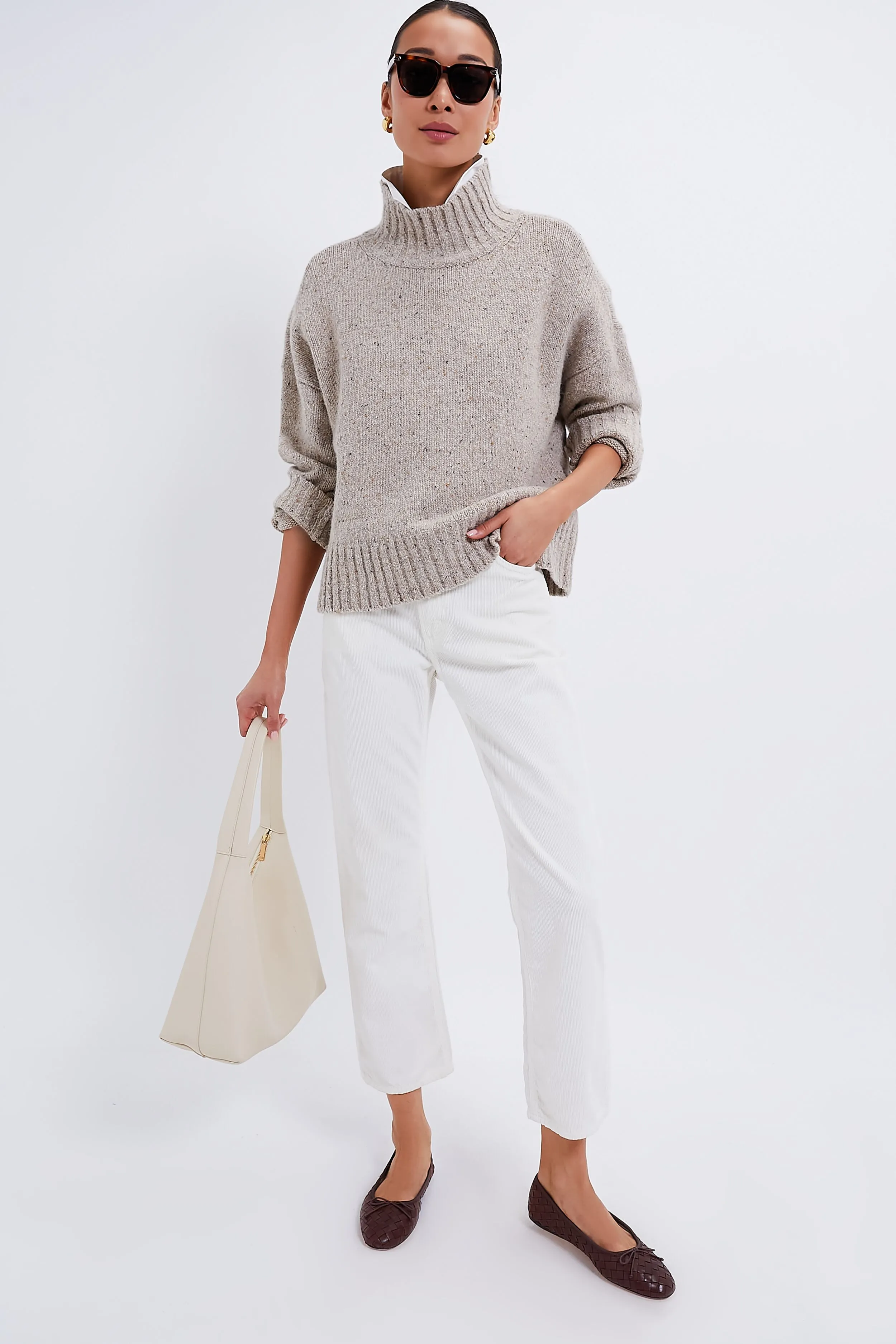 Marled Oat Hannah Turtleneck Sweater