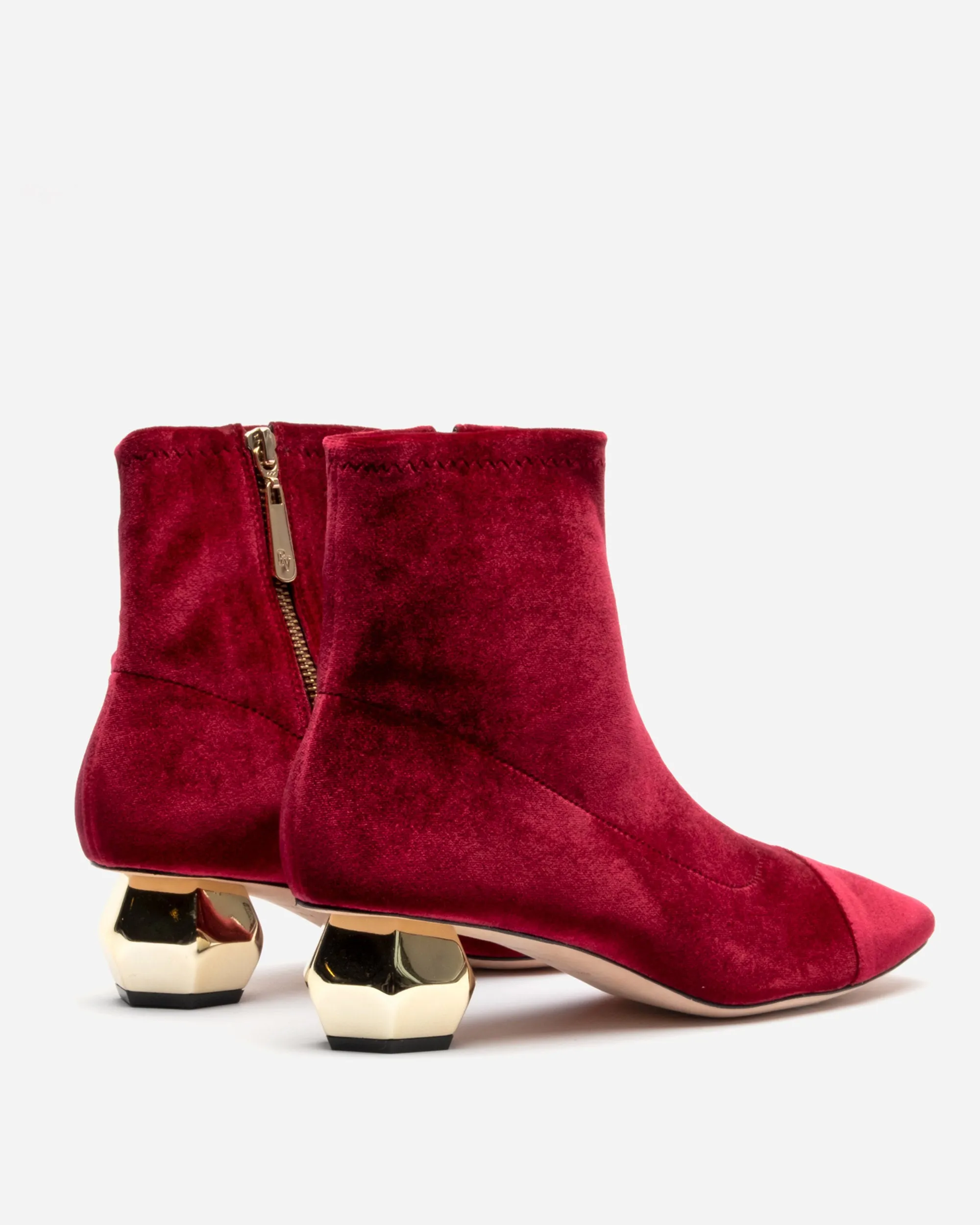 Marnie Boot Stretch Velvet Berry