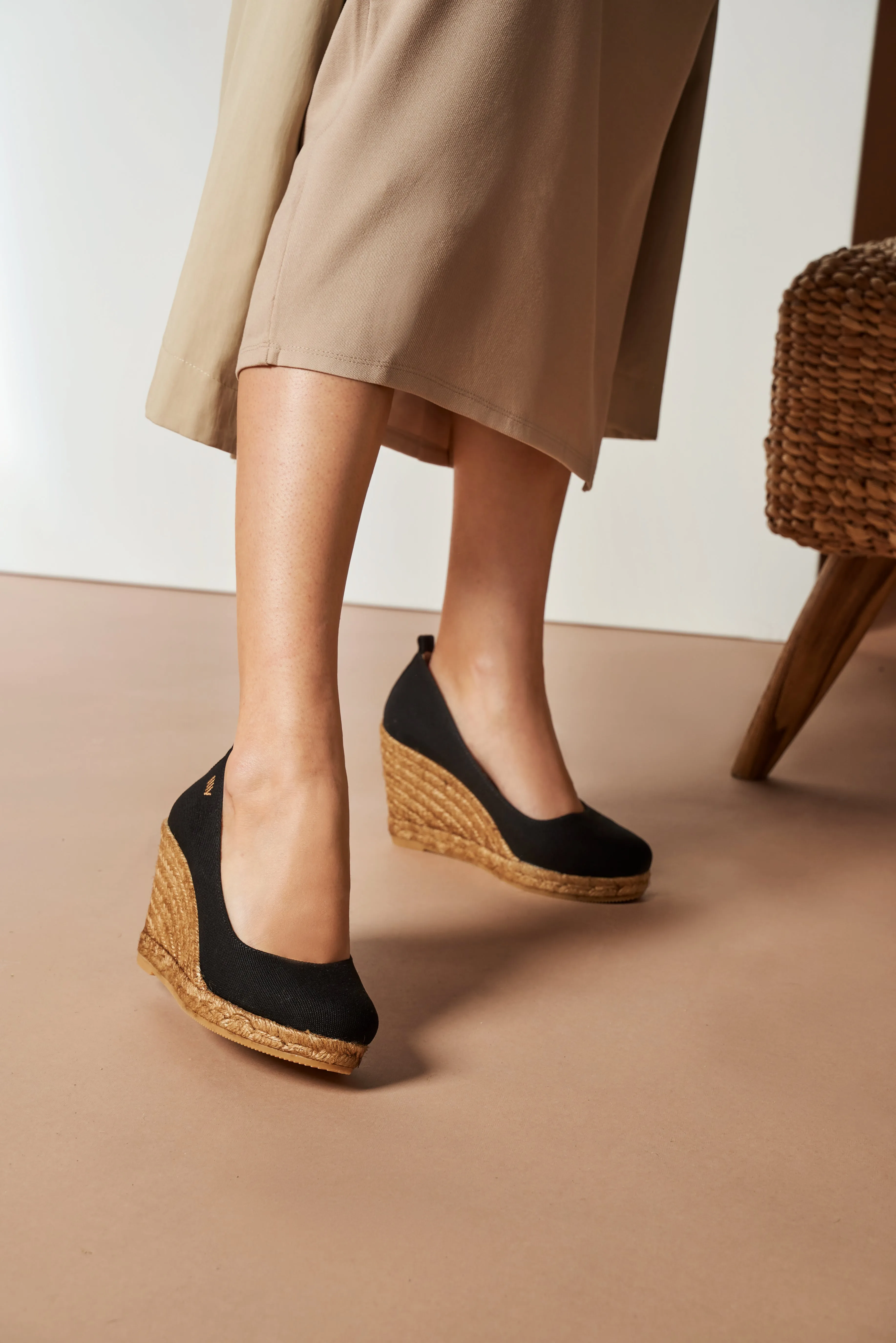 Marquesa Canvas Espadrille Wedge Pumps