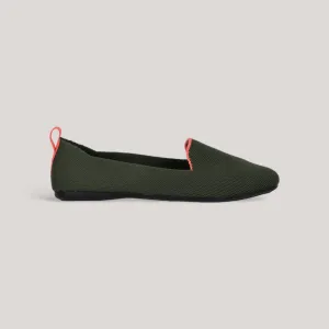 Marta - Knitted Loafers - Khaki Green | Women's