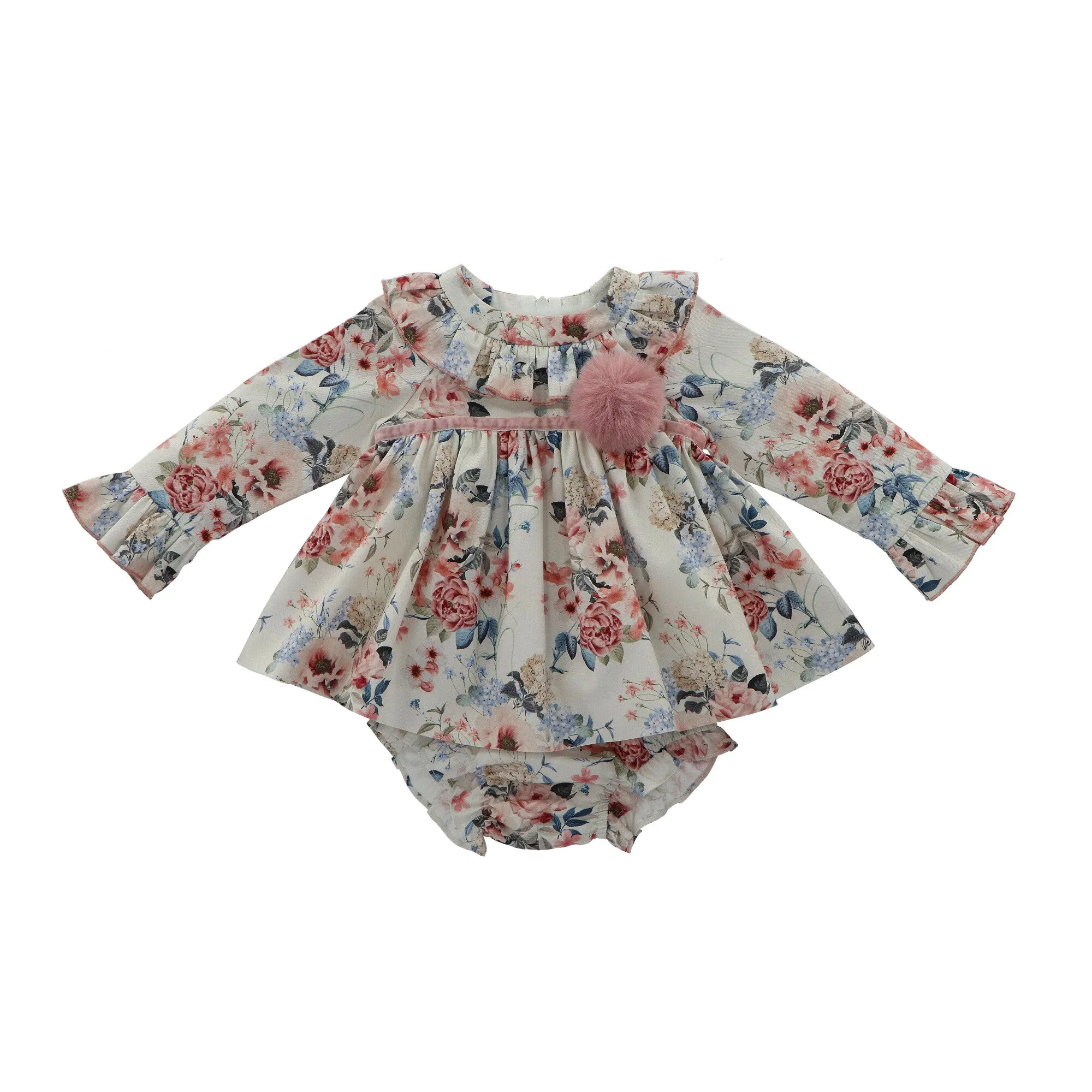 Martin Aranda Floral Dress and Bonnet