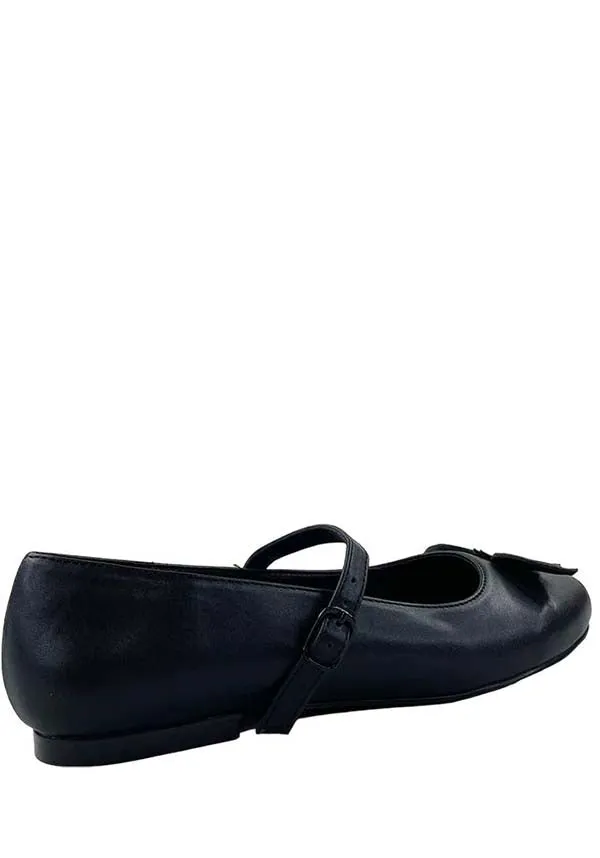 Mary Jane Bat All Black | FLATS