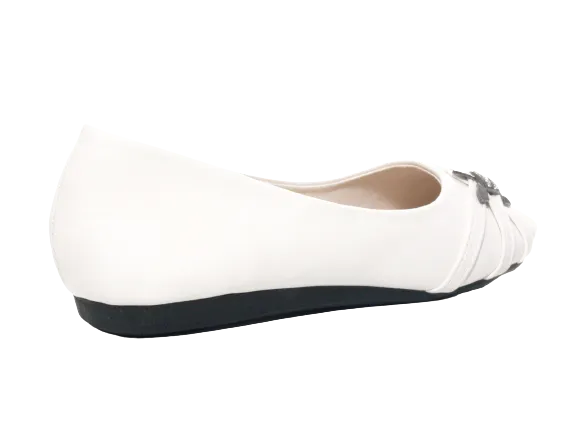 Mädchen Slipper Halbschuhe Ballerina Loafer Mokassins Slip On Flats Freizeit White # 564