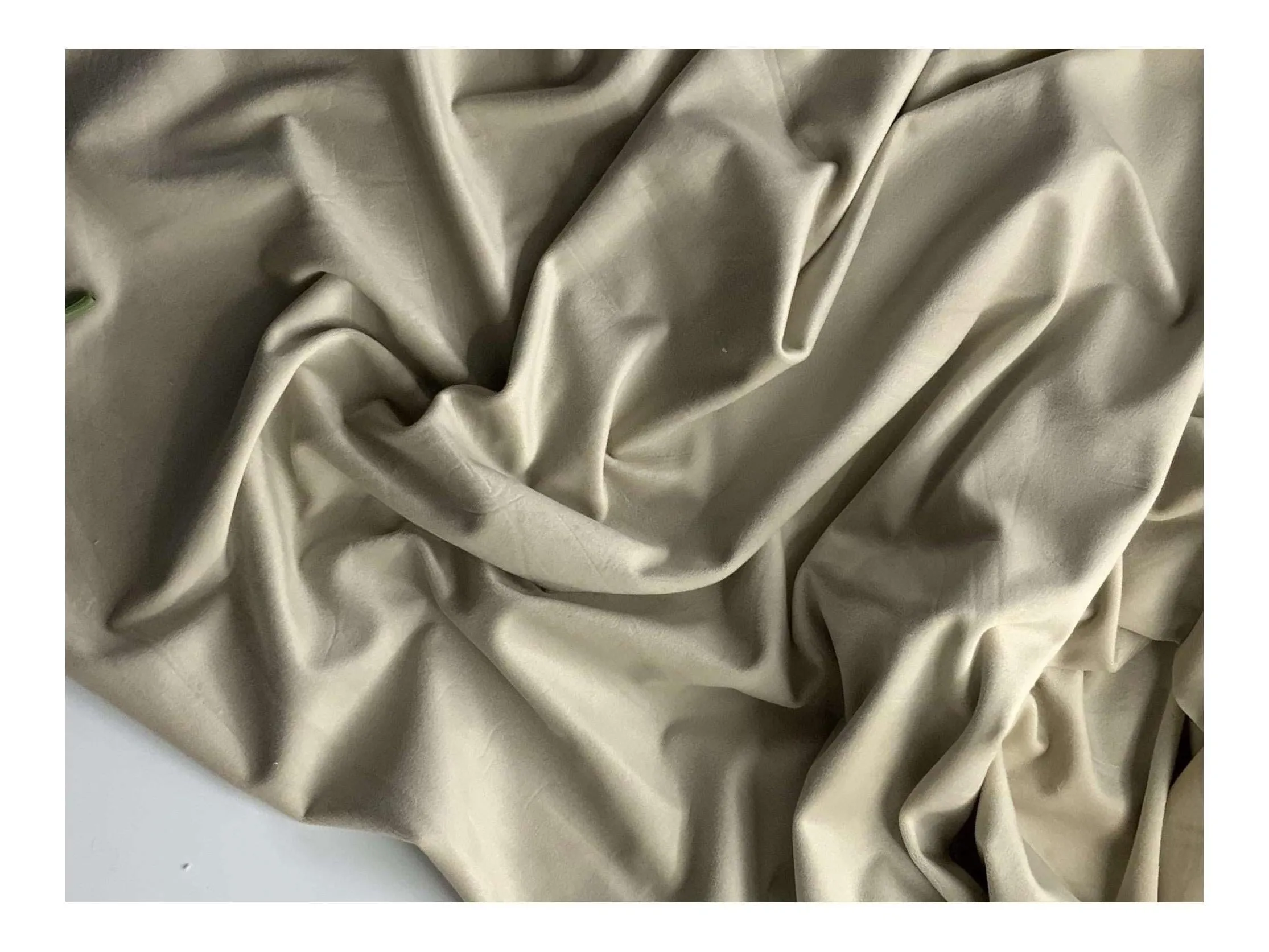 Mushroom / Natural Colour- Upholstery / Furnishing Velvet for Cushions, Sofa and Chairs - 140cms