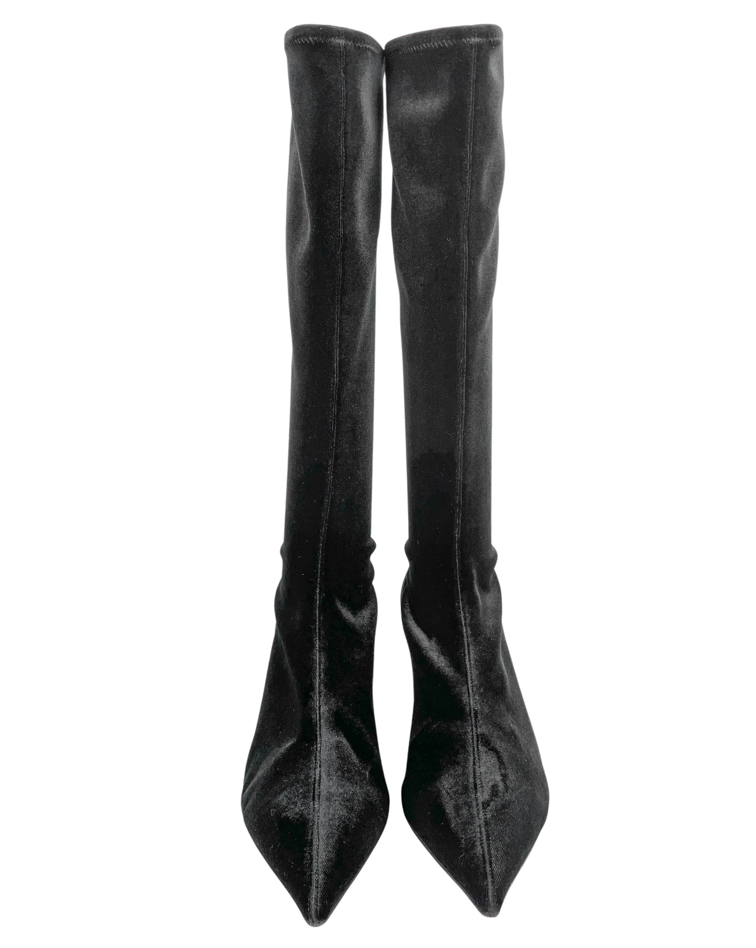 Neous Nosa Velvet Boots in Black