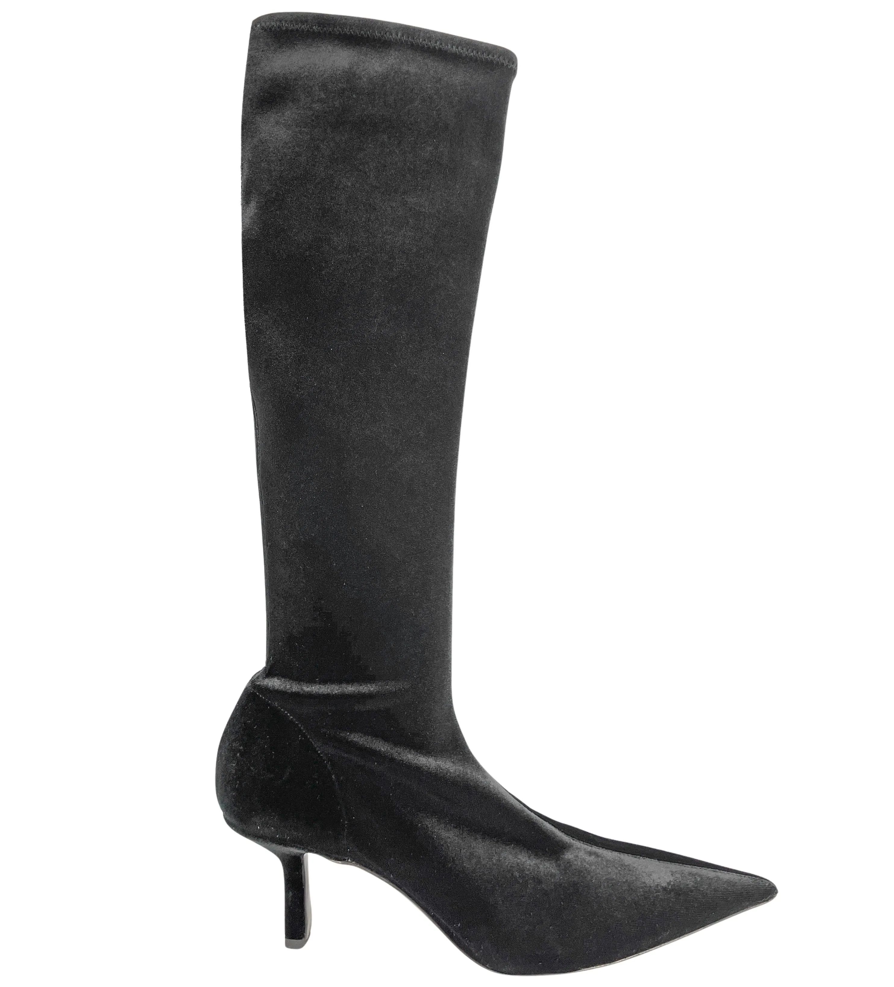 Neous Nosa Velvet Boots in Black