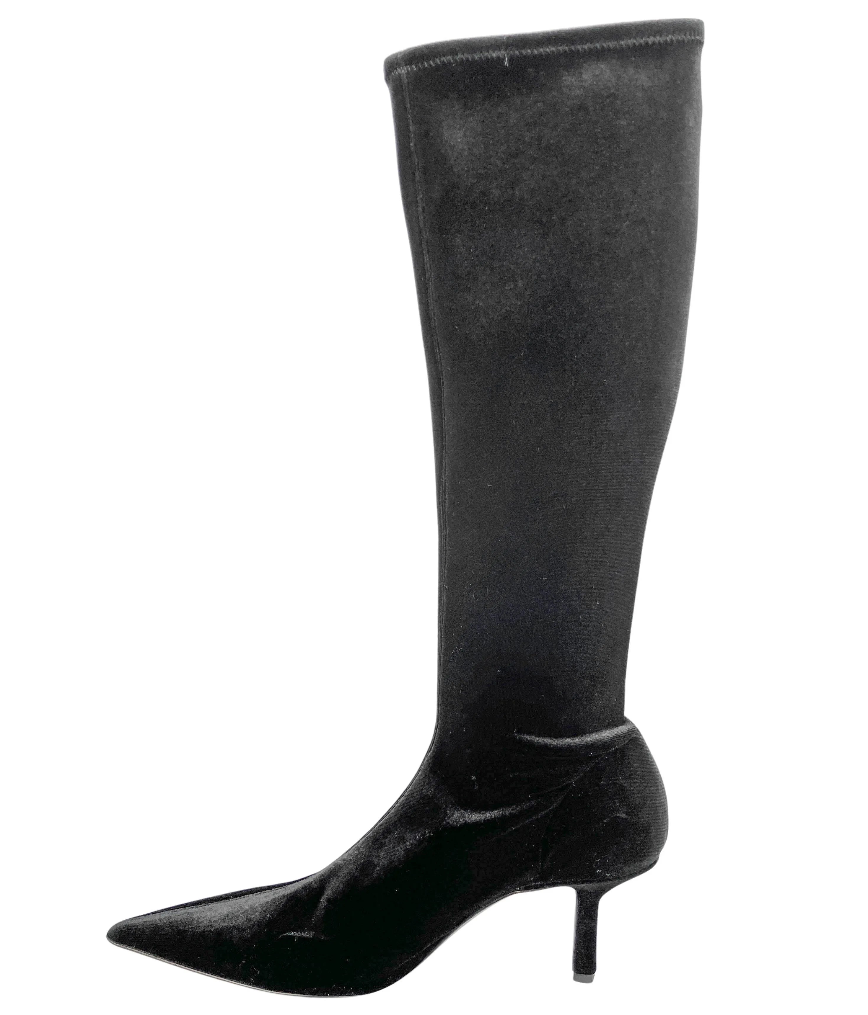 Neous Nosa Velvet Boots in Black