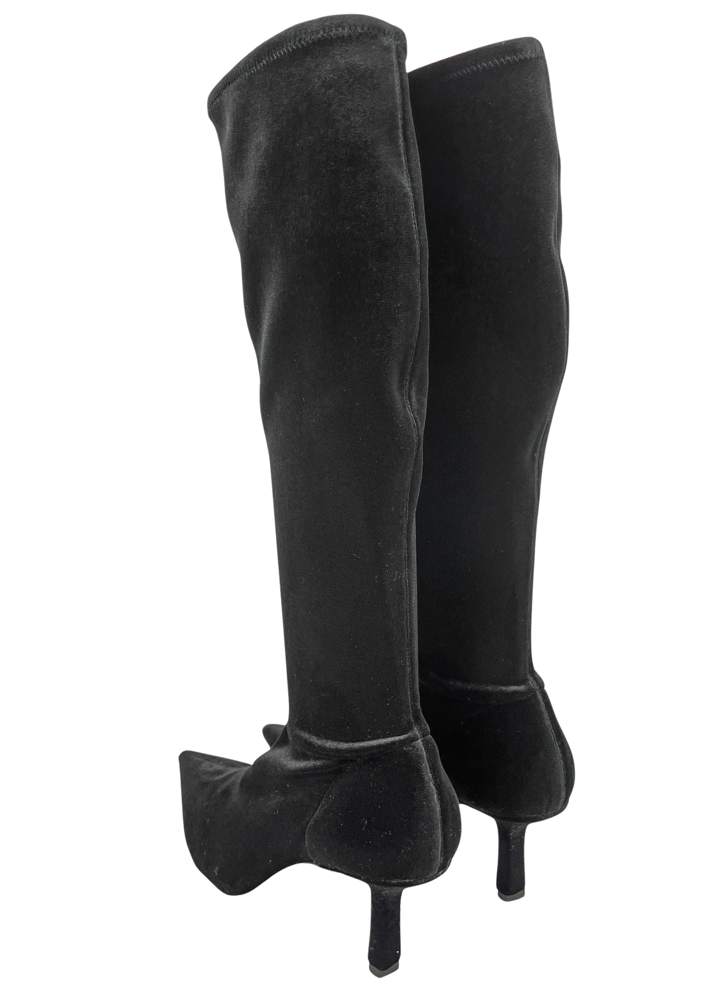 Neous Nosa Velvet Boots in Black