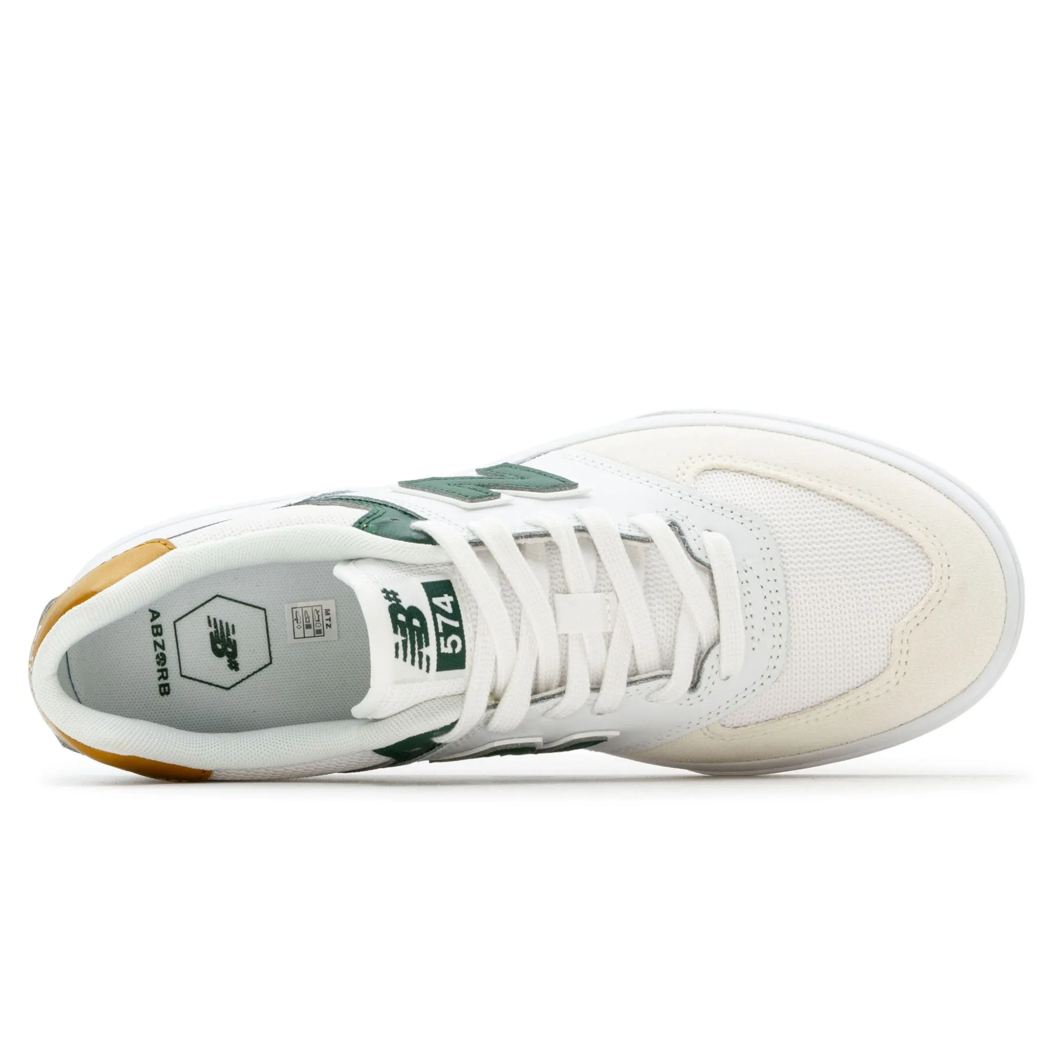 New Balance NM574 Vulc Shoes - White/Nightwatch Green