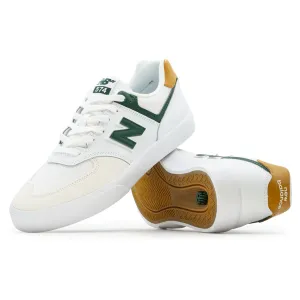 New Balance NM574 Vulc Shoes - White/Nightwatch Green